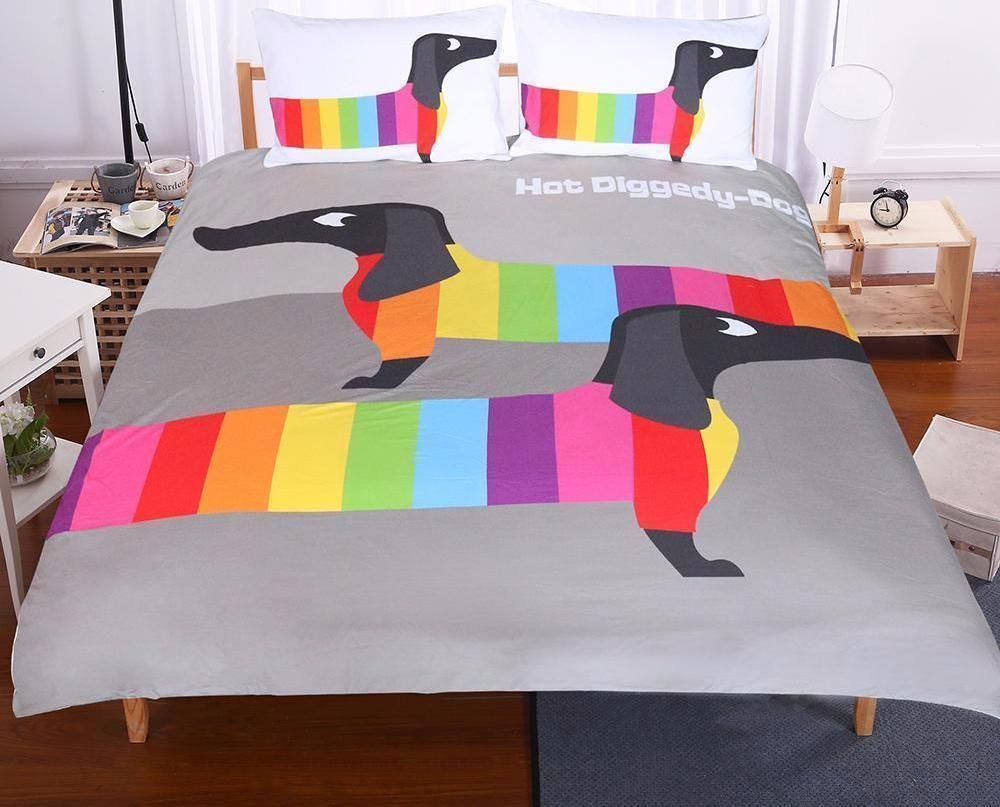 Dachshund Color Dog Themed Bedding Set