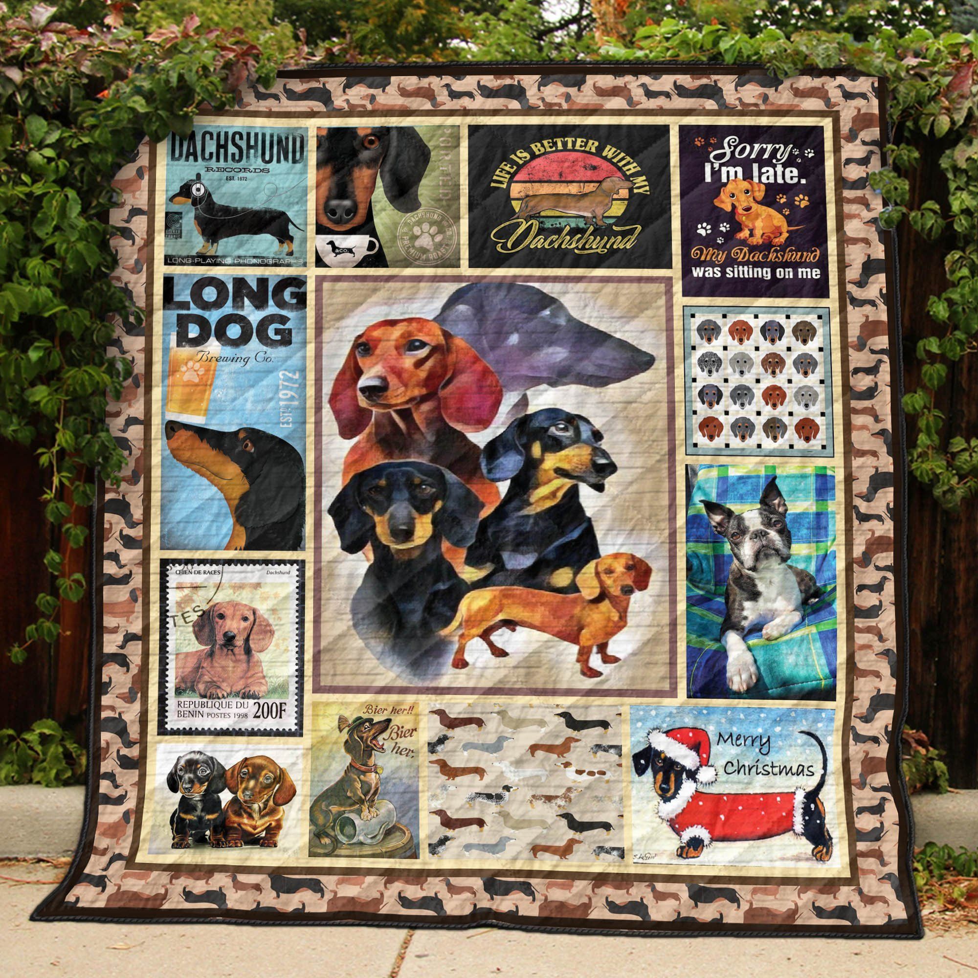 Dachshund Cute Long Dog Quilt Blanket Dhc04011049Dd