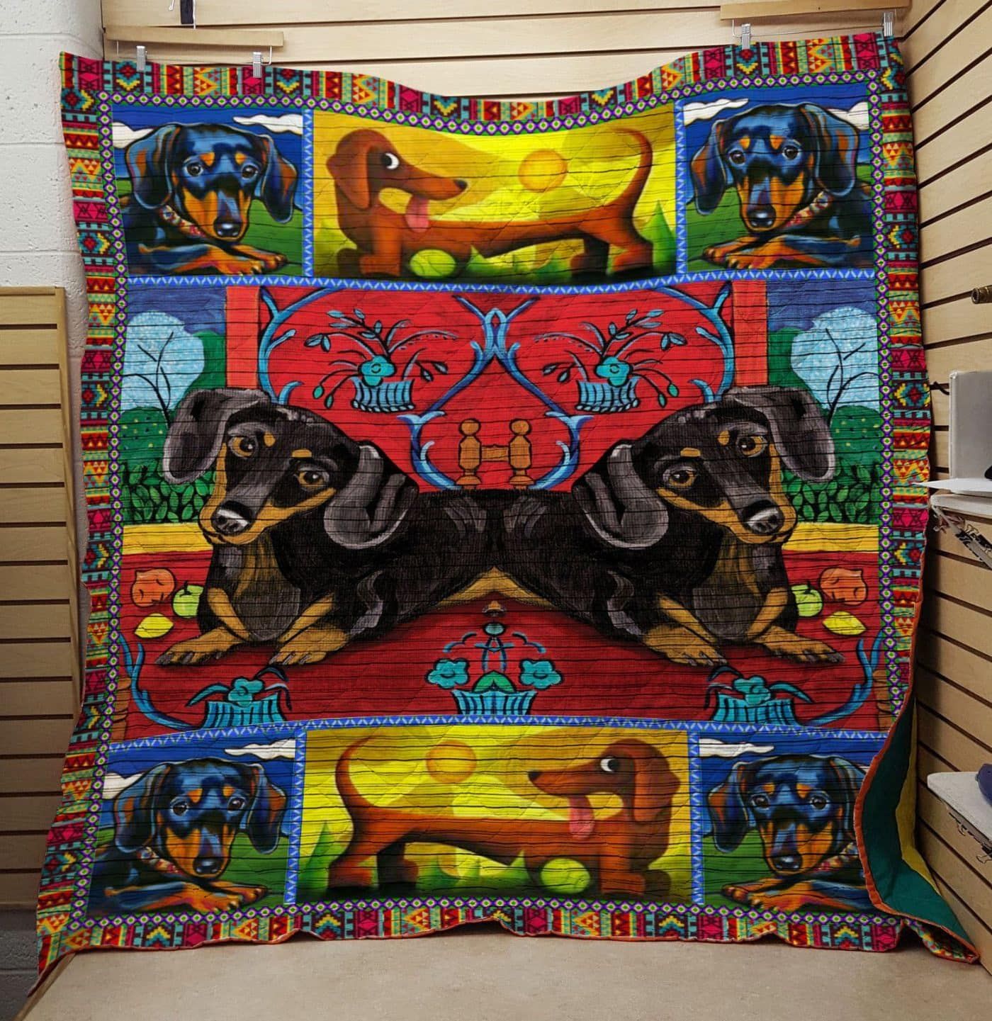 Dachshund Dachshund Color My Life Quilt Blanket Dhc04011995Dd