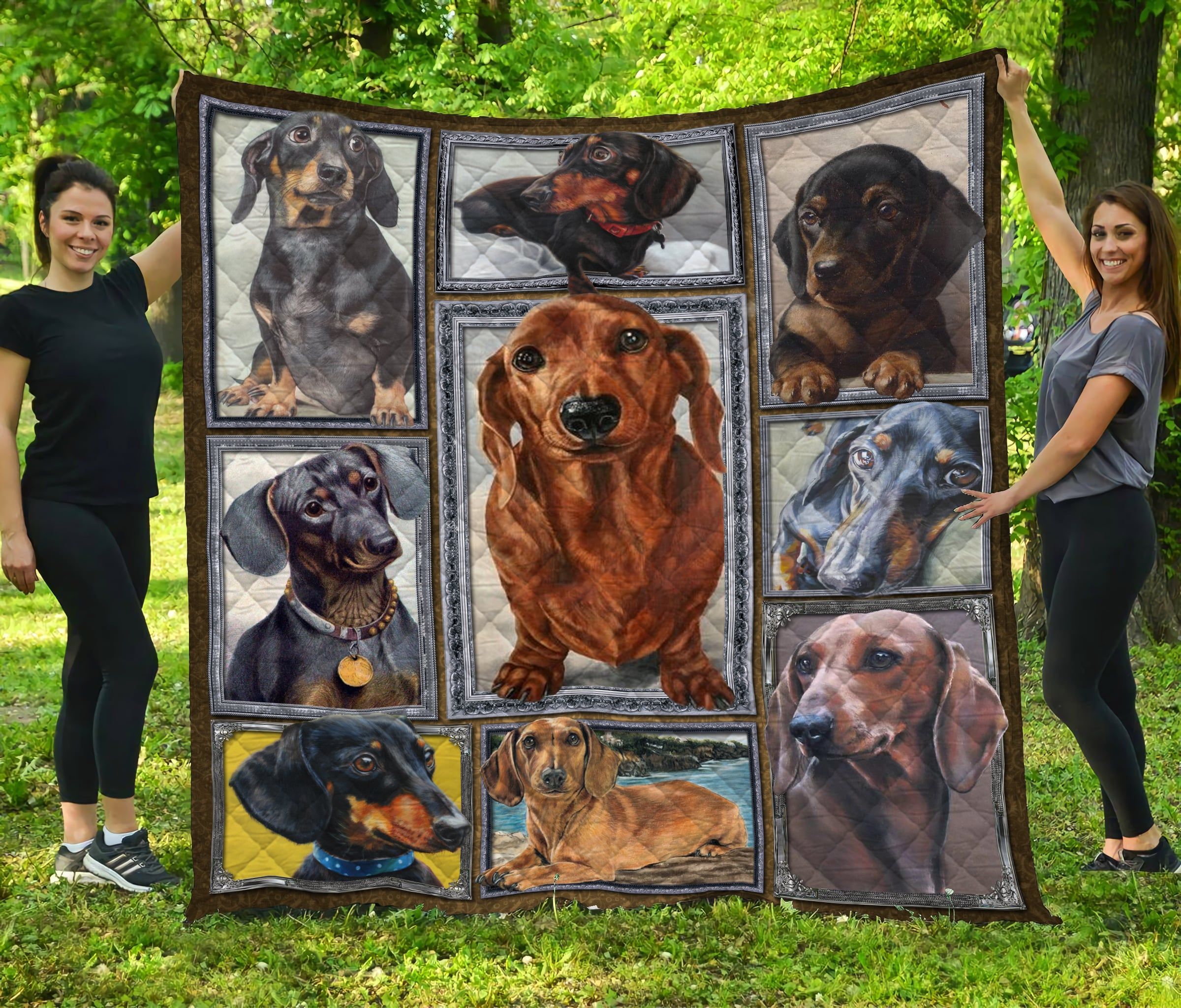 Dachshund Dachshund Is My Bestfriend Quilt Blanket DHC3112639TD