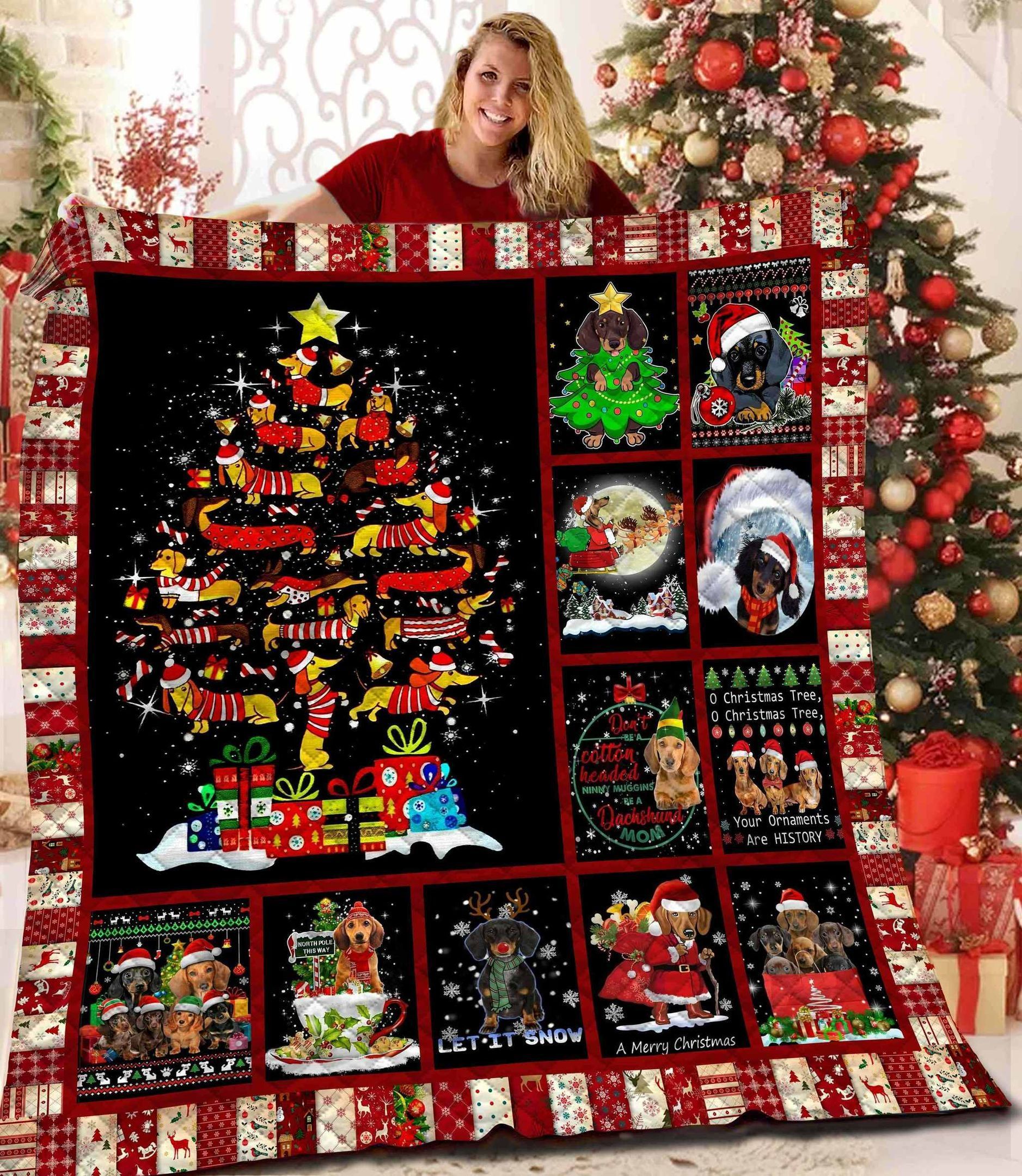 Dachshund Dachshund Tree GS-CL-DT3006 Quilt Blanket