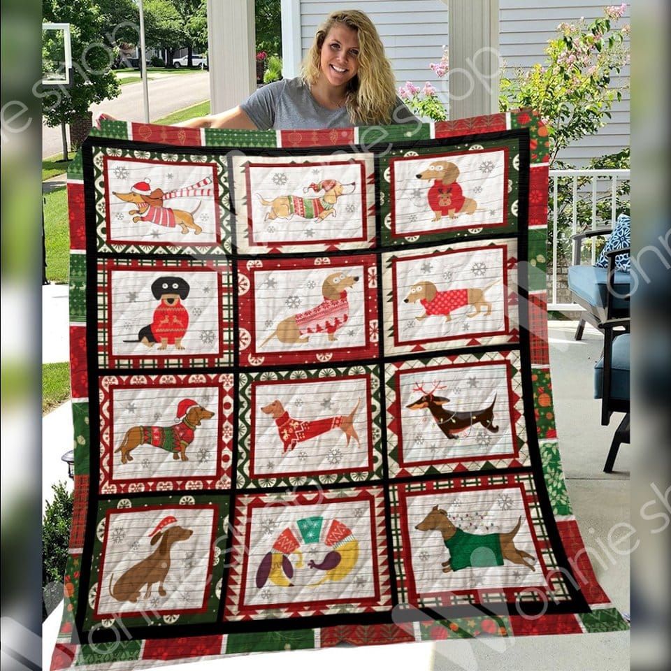 Dachshund Dachshund With Noel Quilt Blanket DHC3112580TD