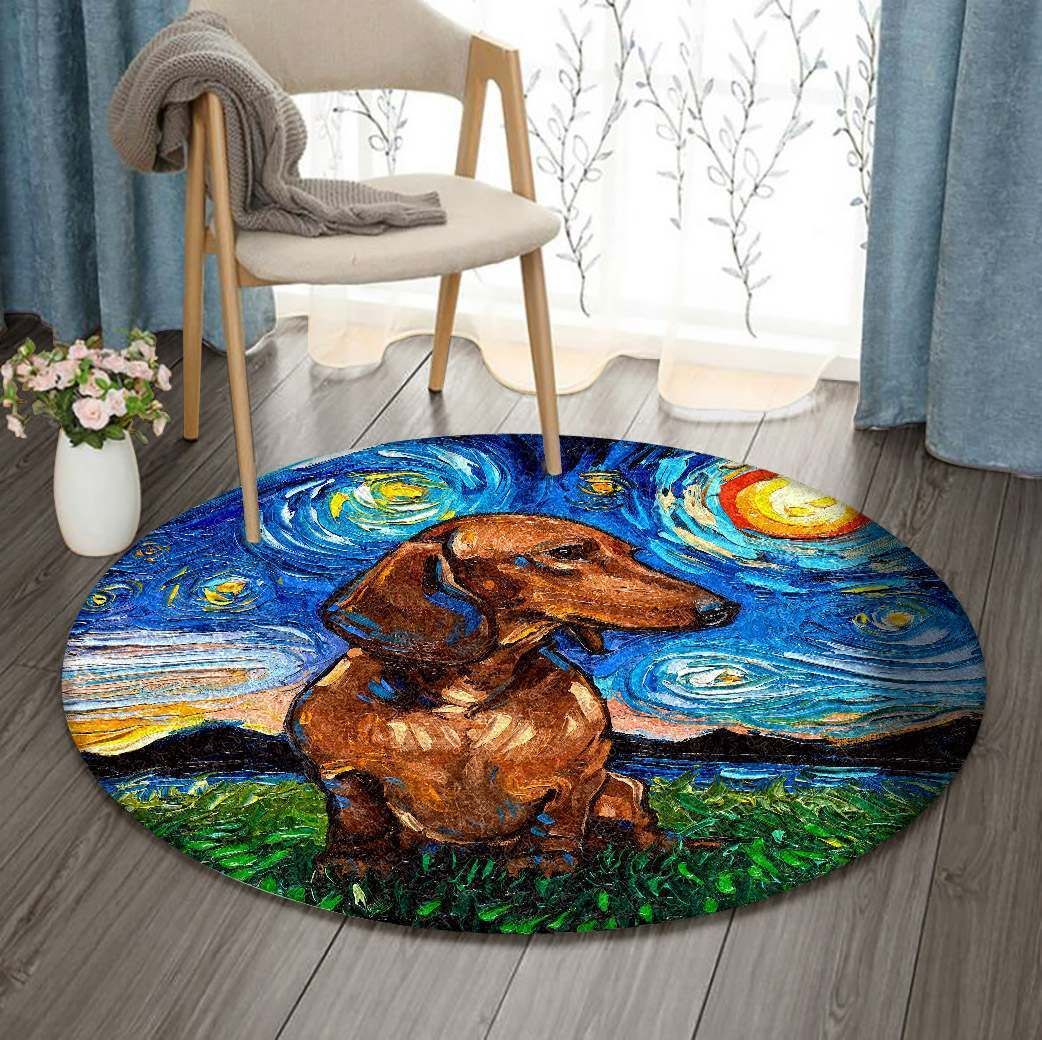 Dachshund Round Carpet