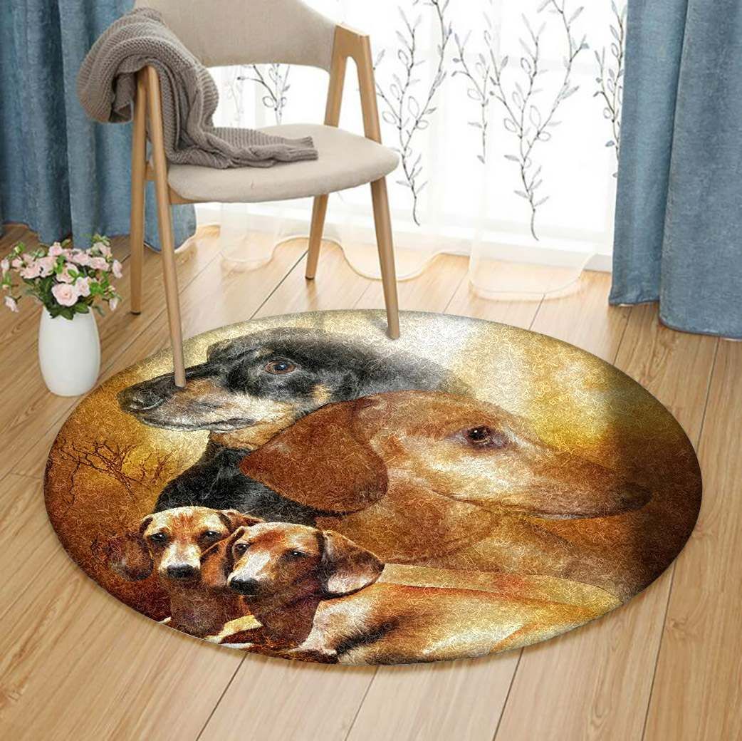 Dachshund Round Carpet