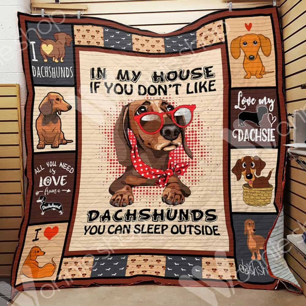 Dachshund Dog CL15100126MDQ Quilt Blanket