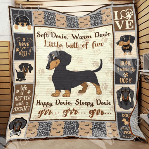 Dachshund Dog CL15100127MDQ Quilt Blanket