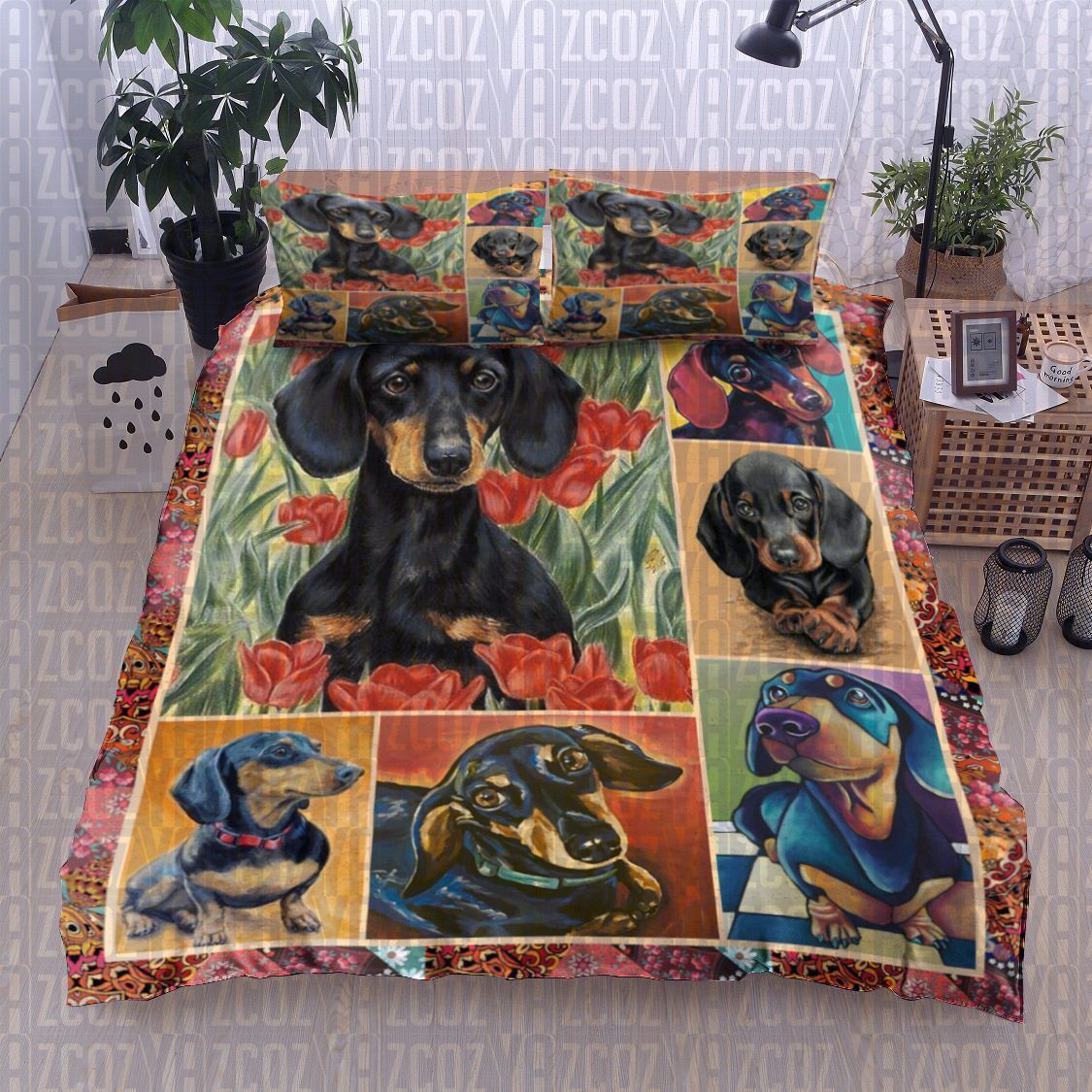 Dachshund Dog Bedding Set