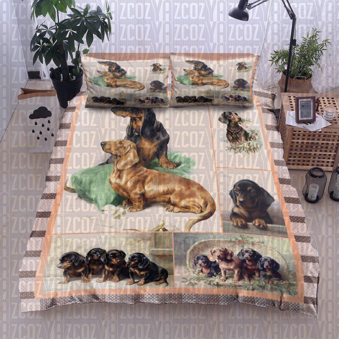 Dachshund Dog Bedding Set