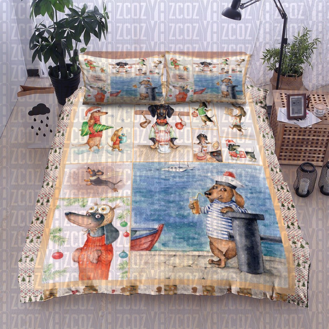 Dachshund Dog Bedding Set