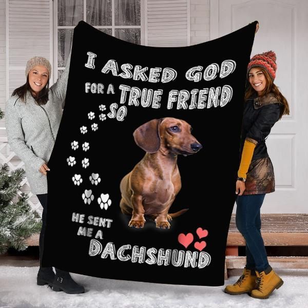 Dachshund Dog Sherpa Fleece Blanket