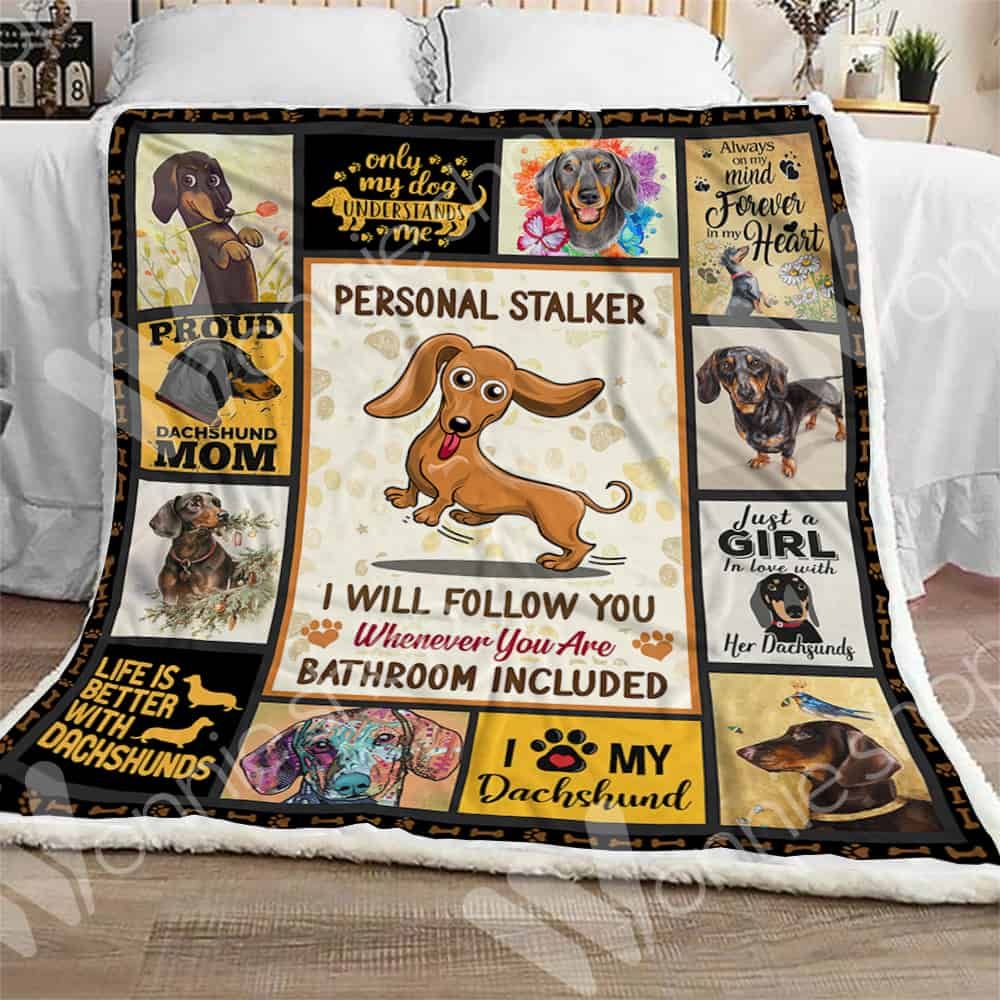 Dachshund Dog Fleece Blanket