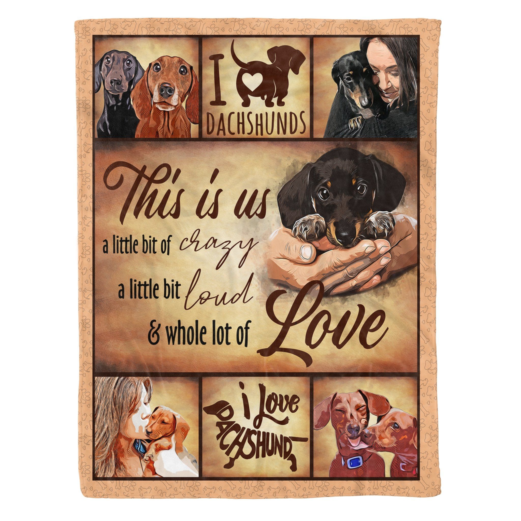 Dachshund dog Fleece Blanket