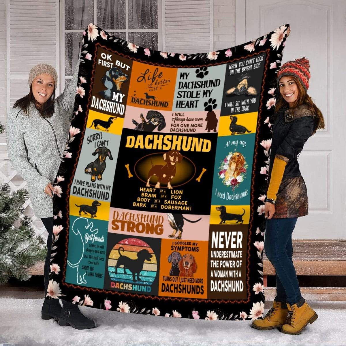 Dachshund Dog Fleece Blanket