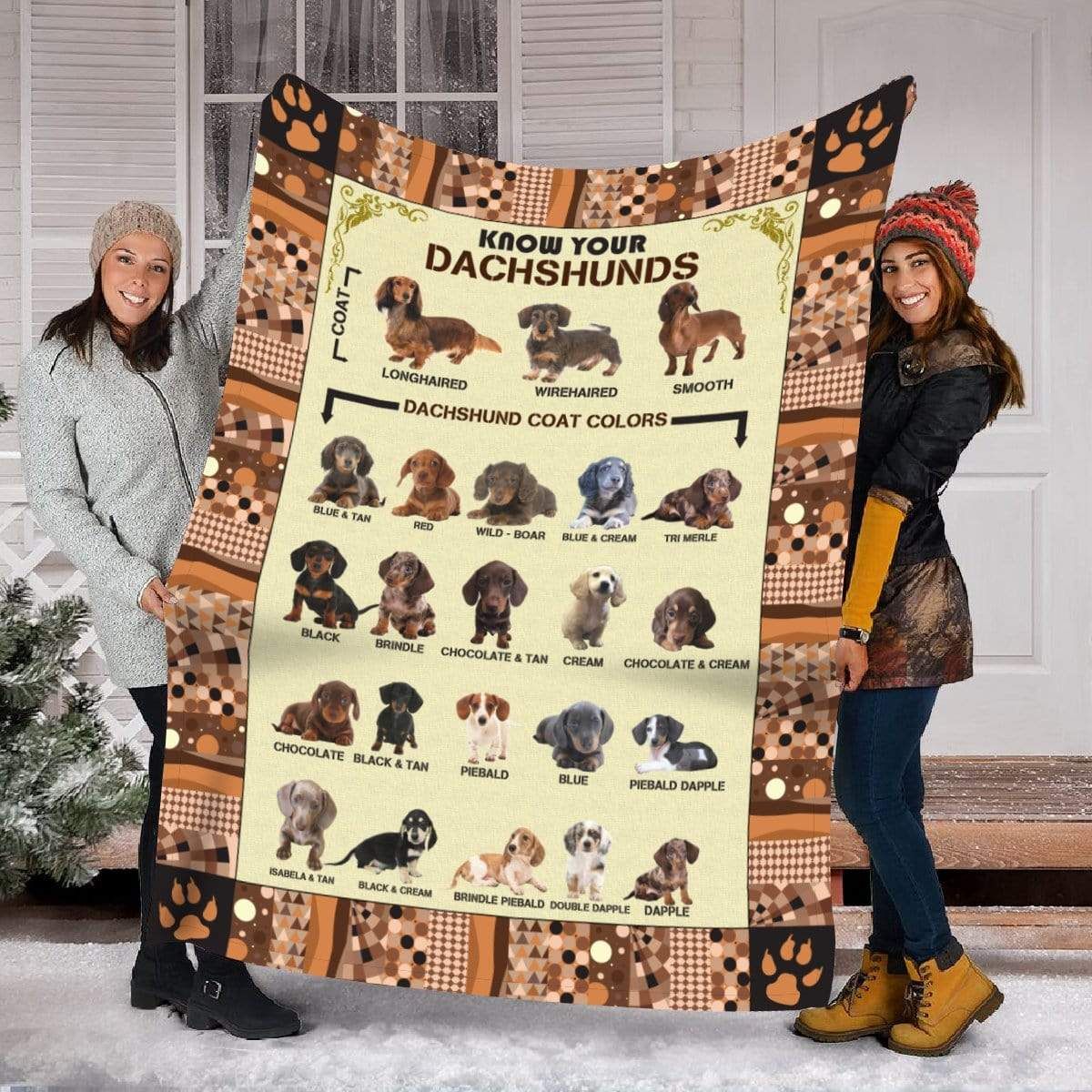 Dachshund Dog Fleece Blanket