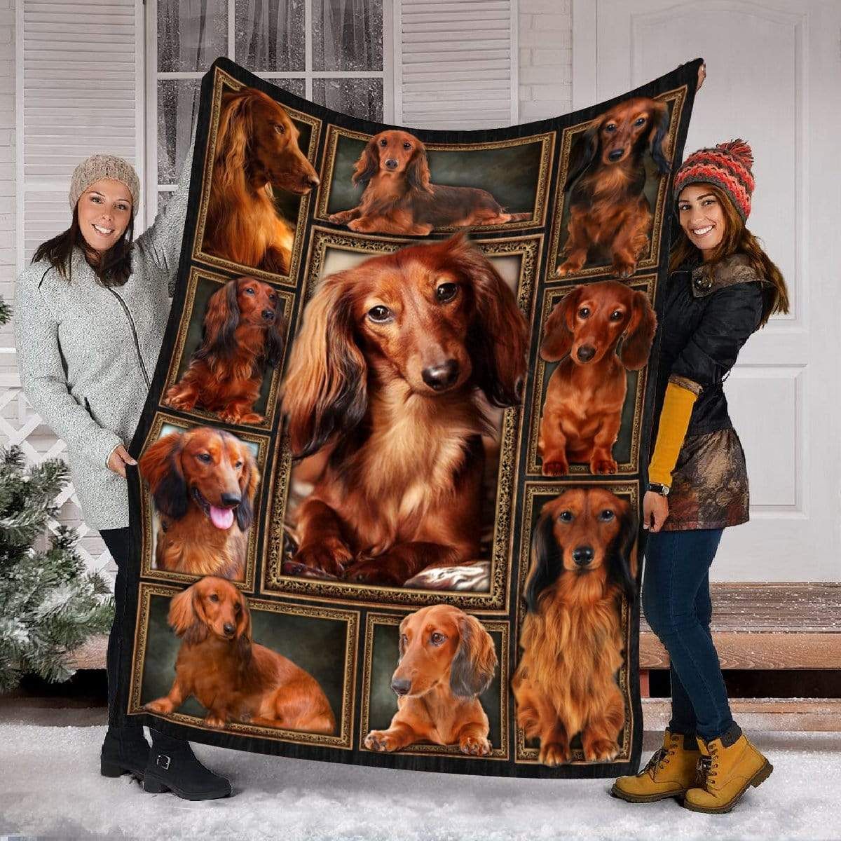 Dachshund Dog Fleece Blanket