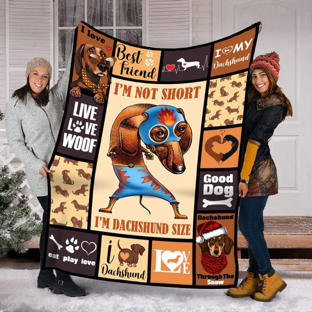 Dachshund Dog Fleece Blanket