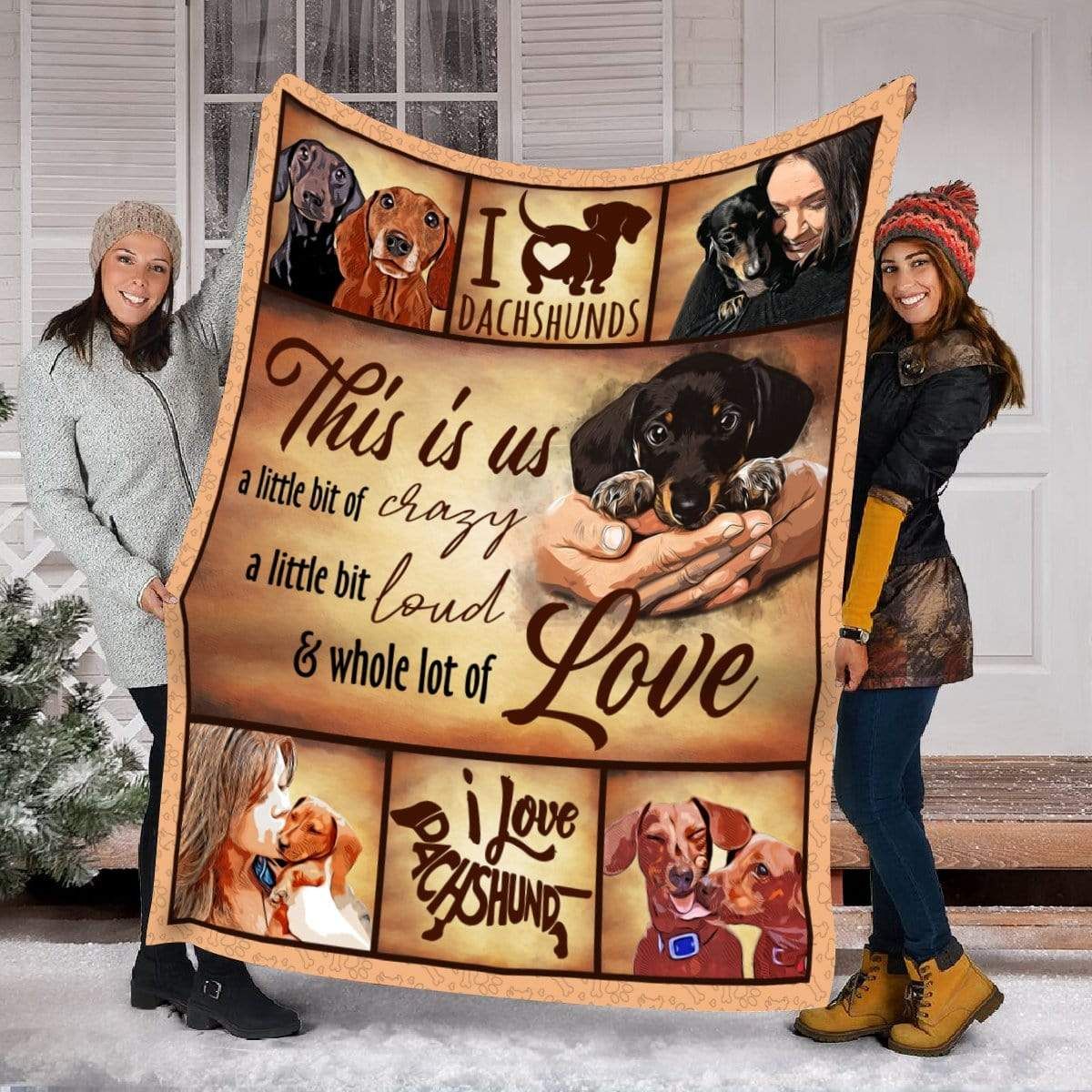 Dachshund Dog Fleece Blanket