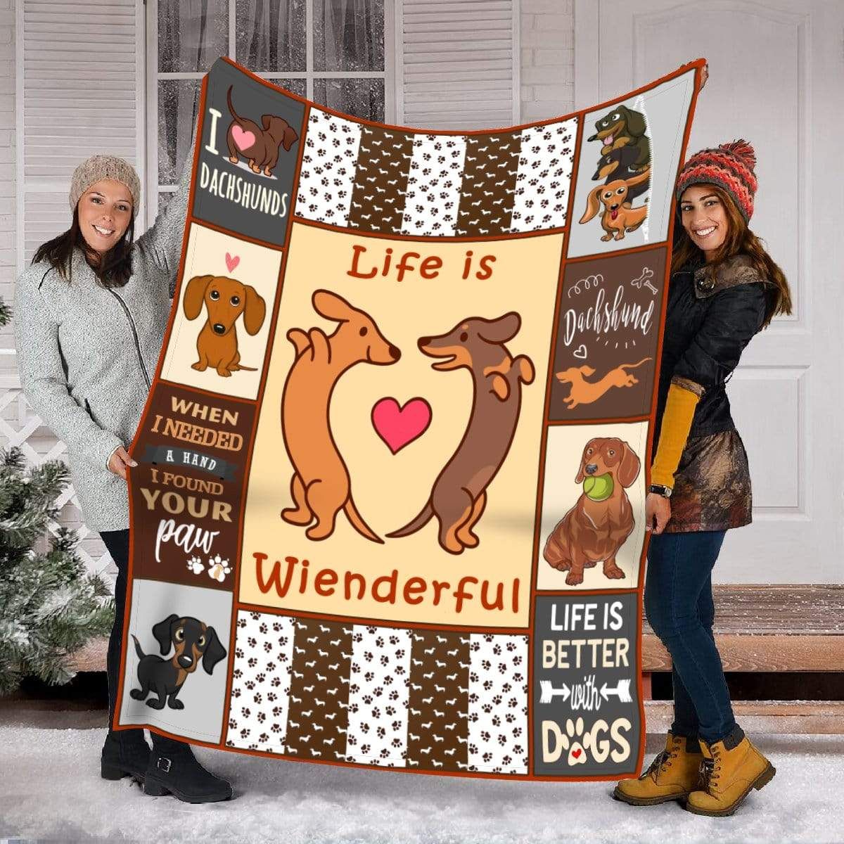 Dachshund Dog Fleece Blanket