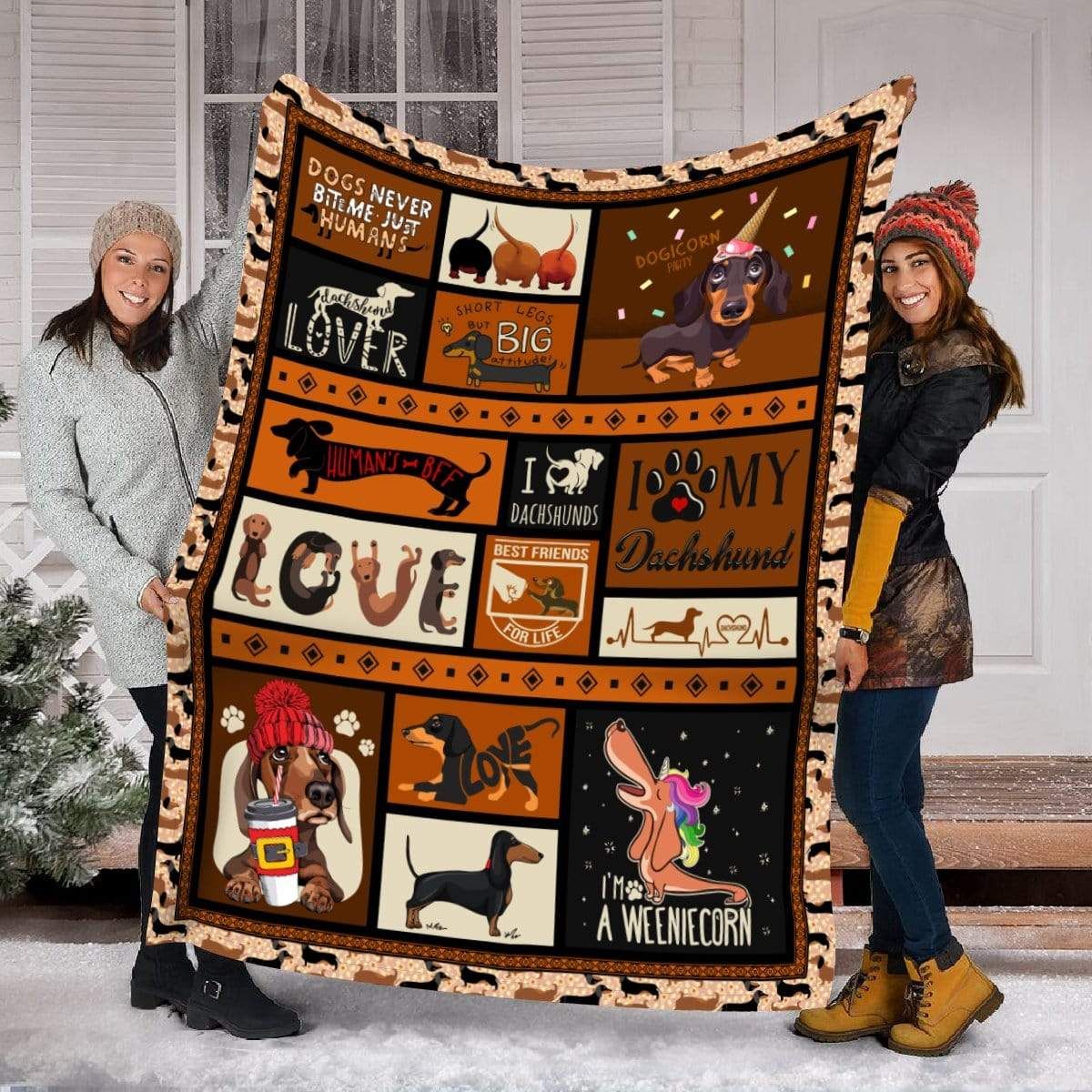 Dachshund Dog Fleece Blanket