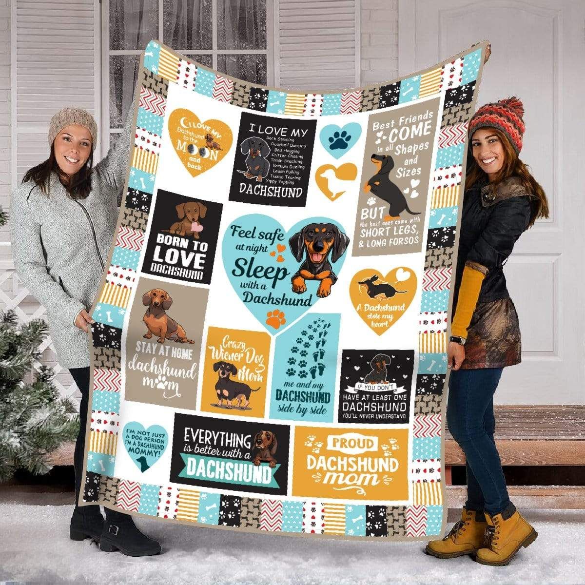 Dachshund Dog Fleece Blanket