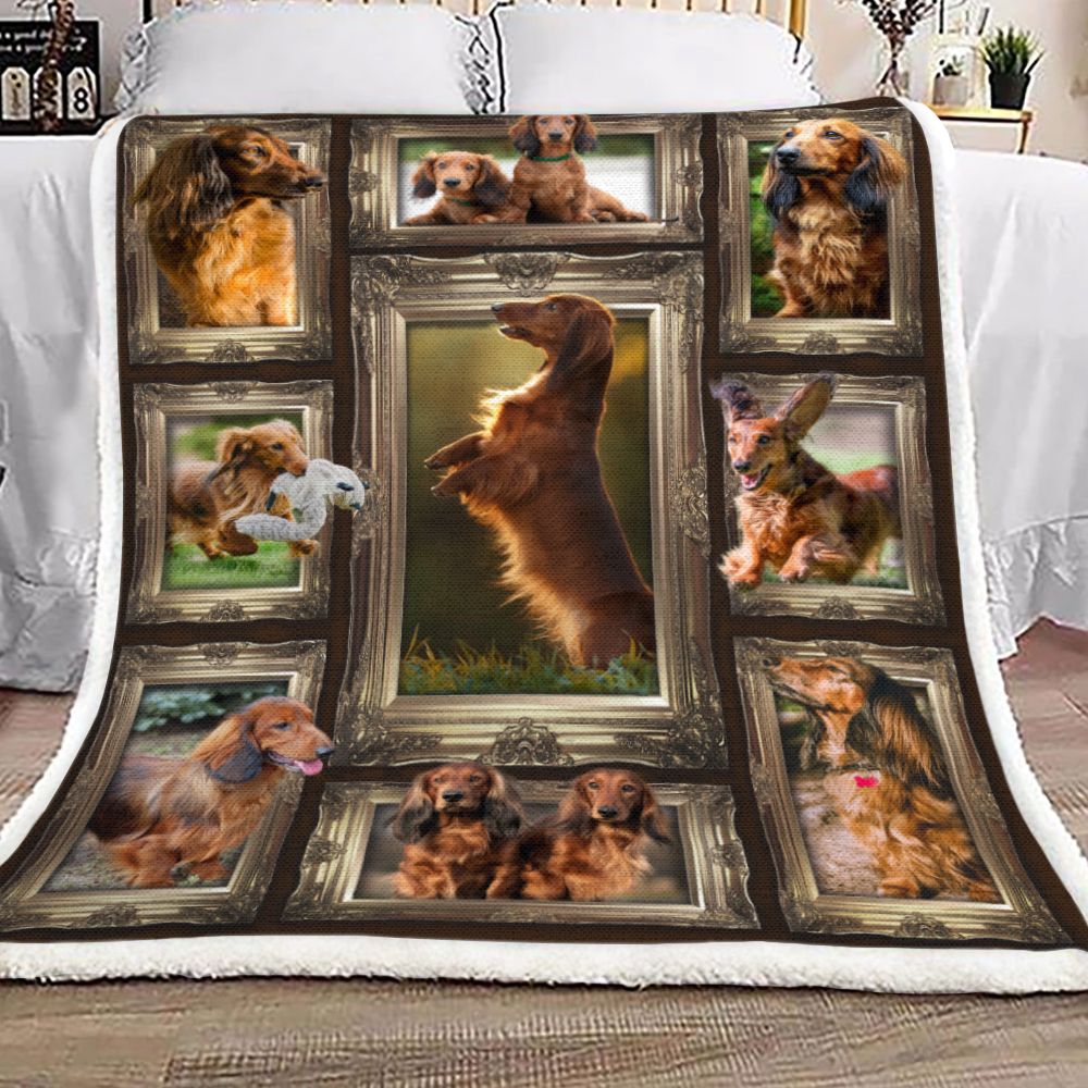 Dachshund Dog Fleece Blanket