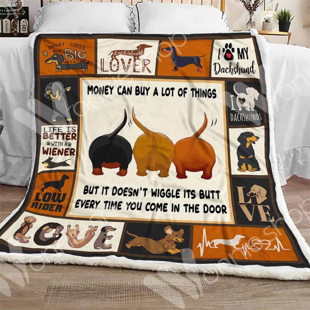 Dachshund Dog Sherpa Quilt Blanket DHC0102456TD
