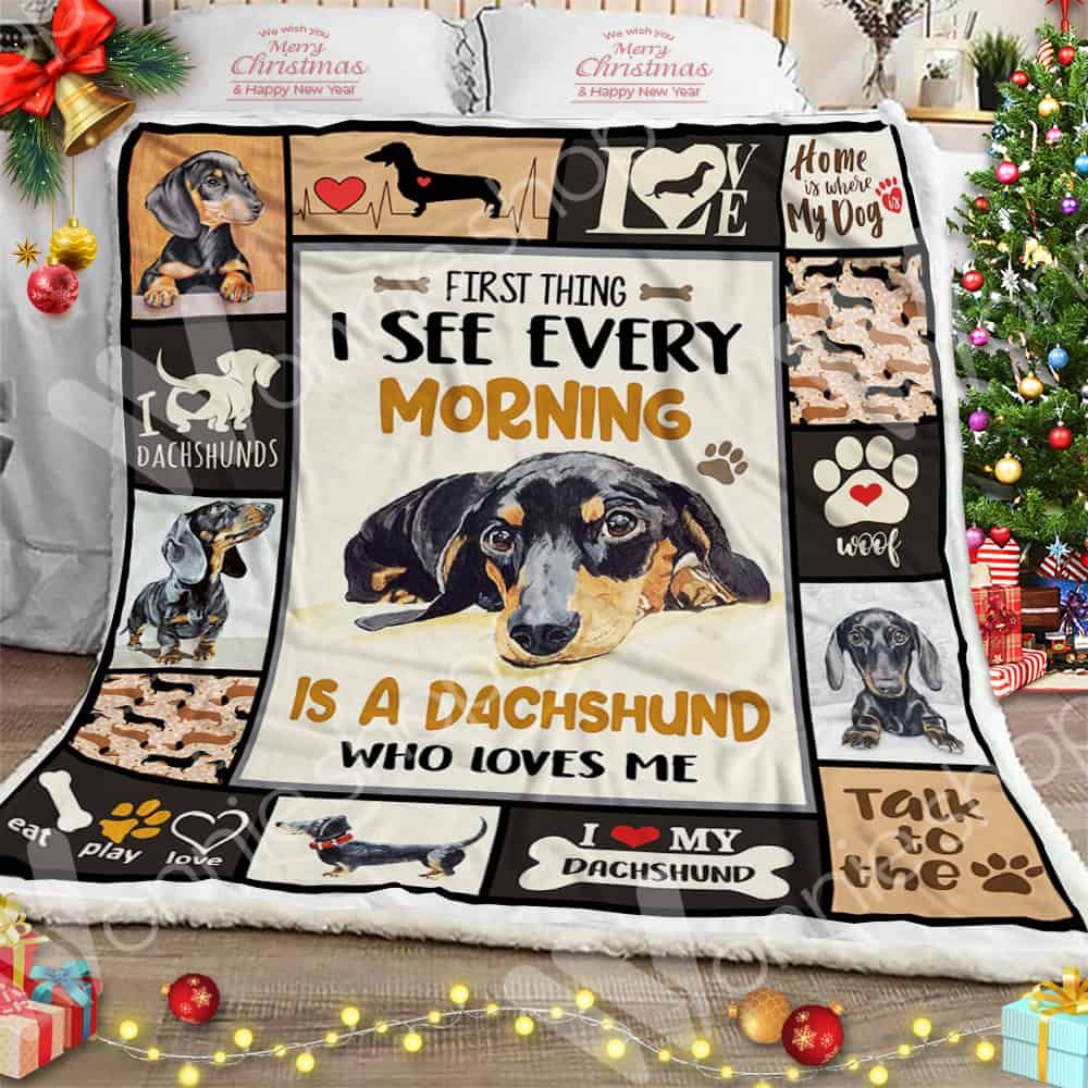 Dachshund Dog Sherpa Quilt Blanket DHC0102574TD