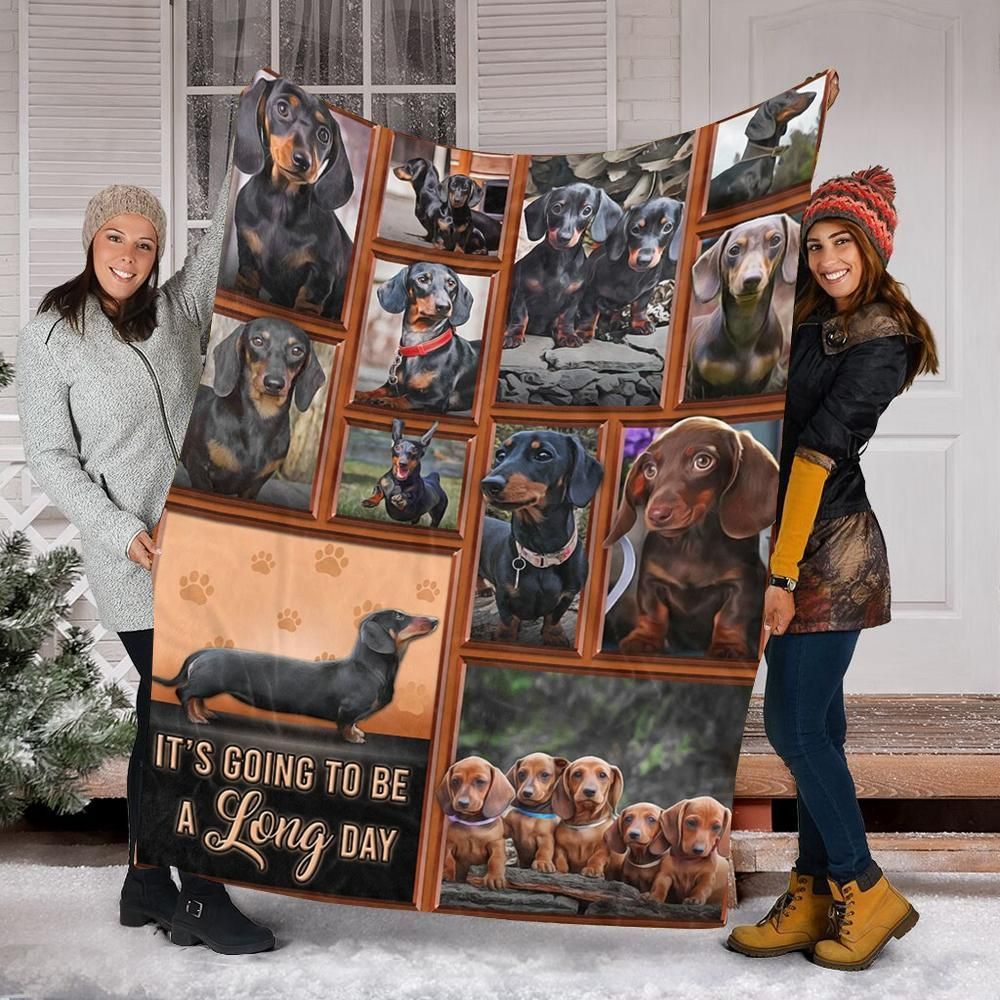 Dachshund Dogs Sherpa Fleece Blanket