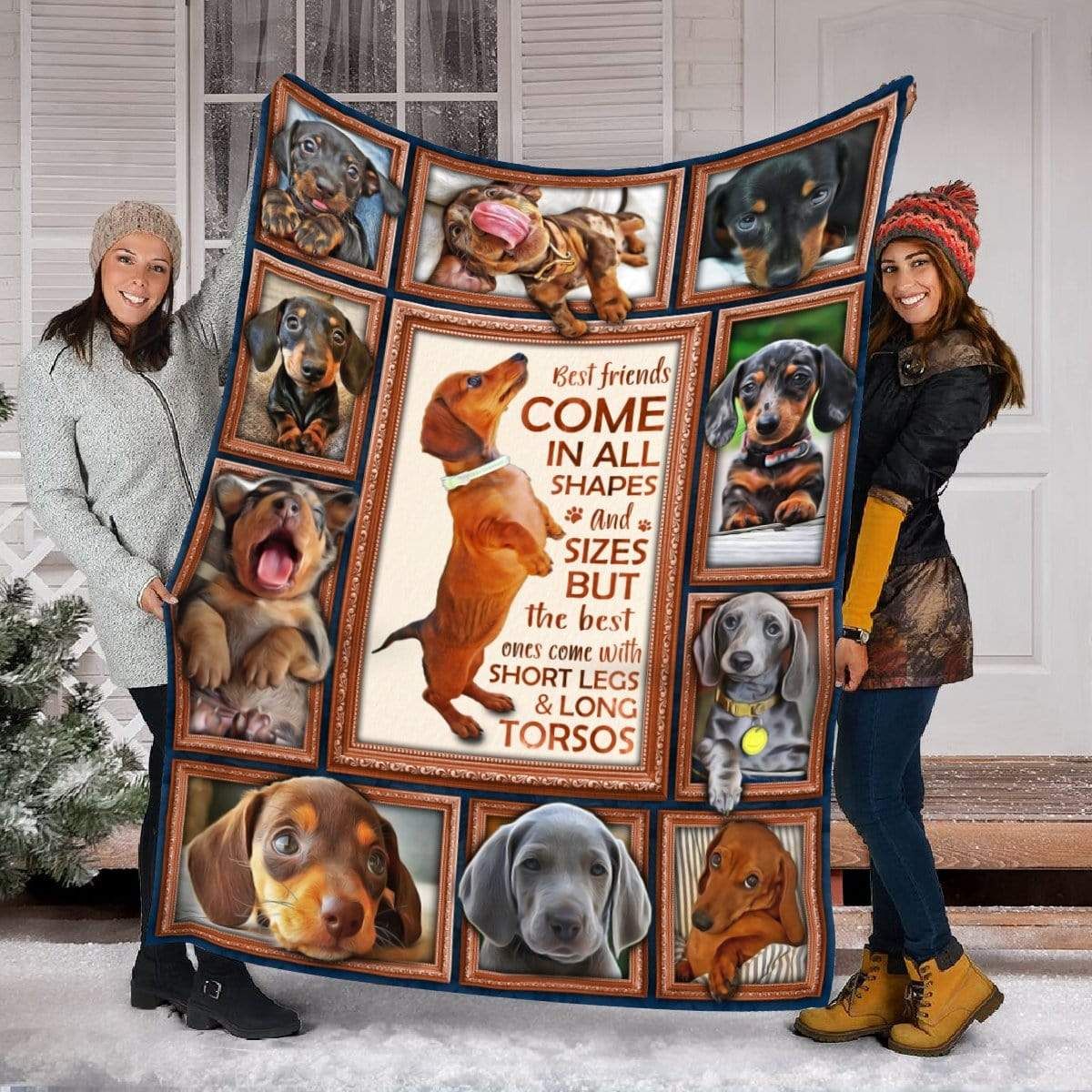 Dachshund Dogs Fleece Blanket