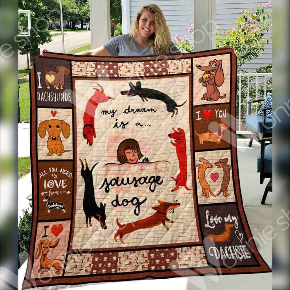 Dachshund Dream Sausage Quilt Blanket Dhc04011875Dd