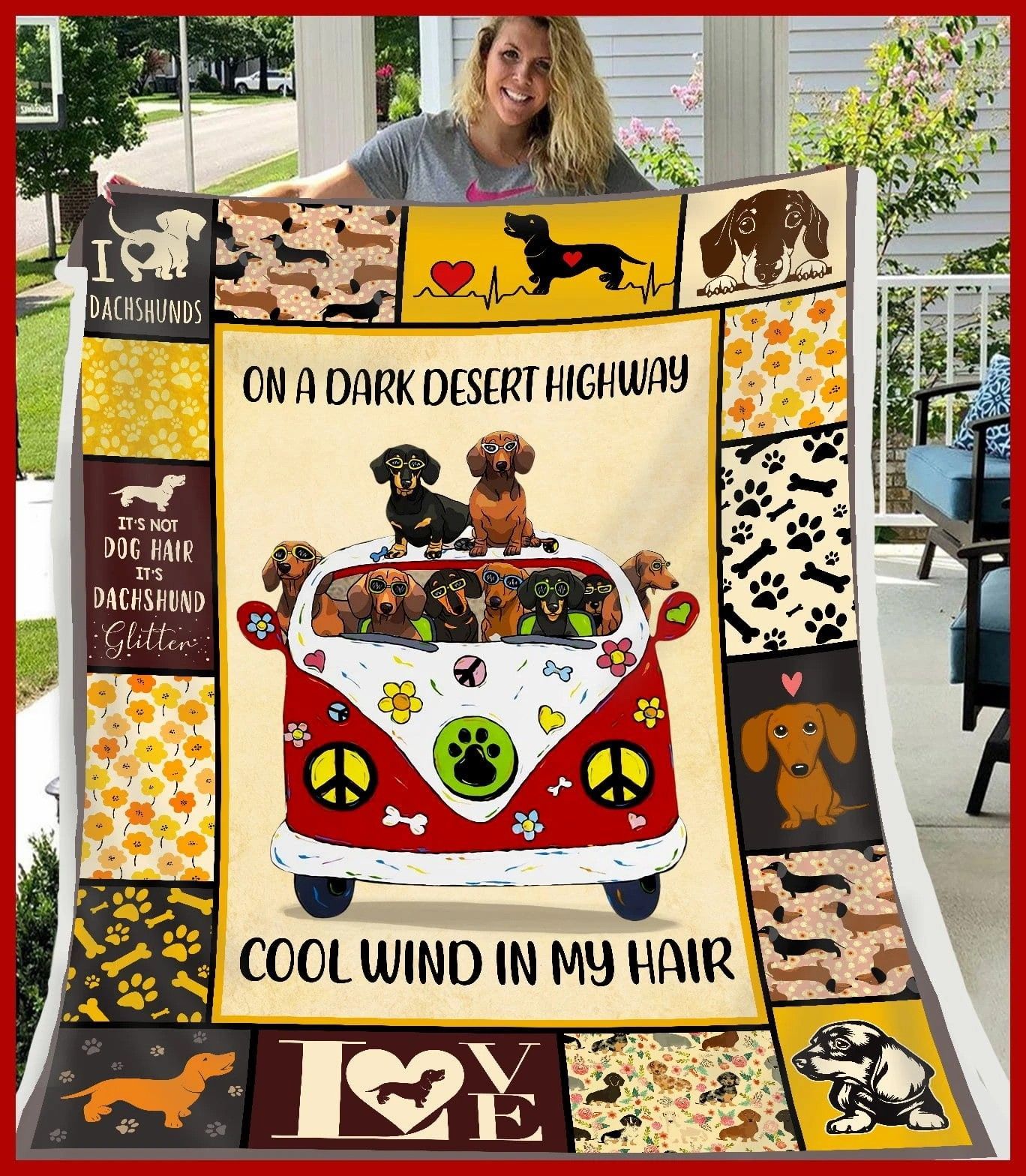 Dachshund Fleece Blanket