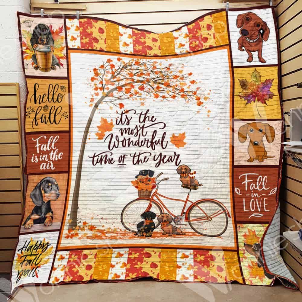Dachshund Fall Quilt Blanket DHC0602960TD