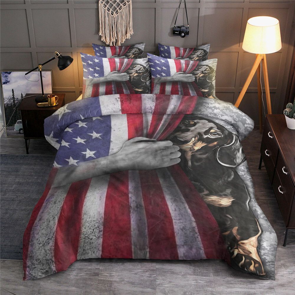 Dachshund Flag Bedding Set