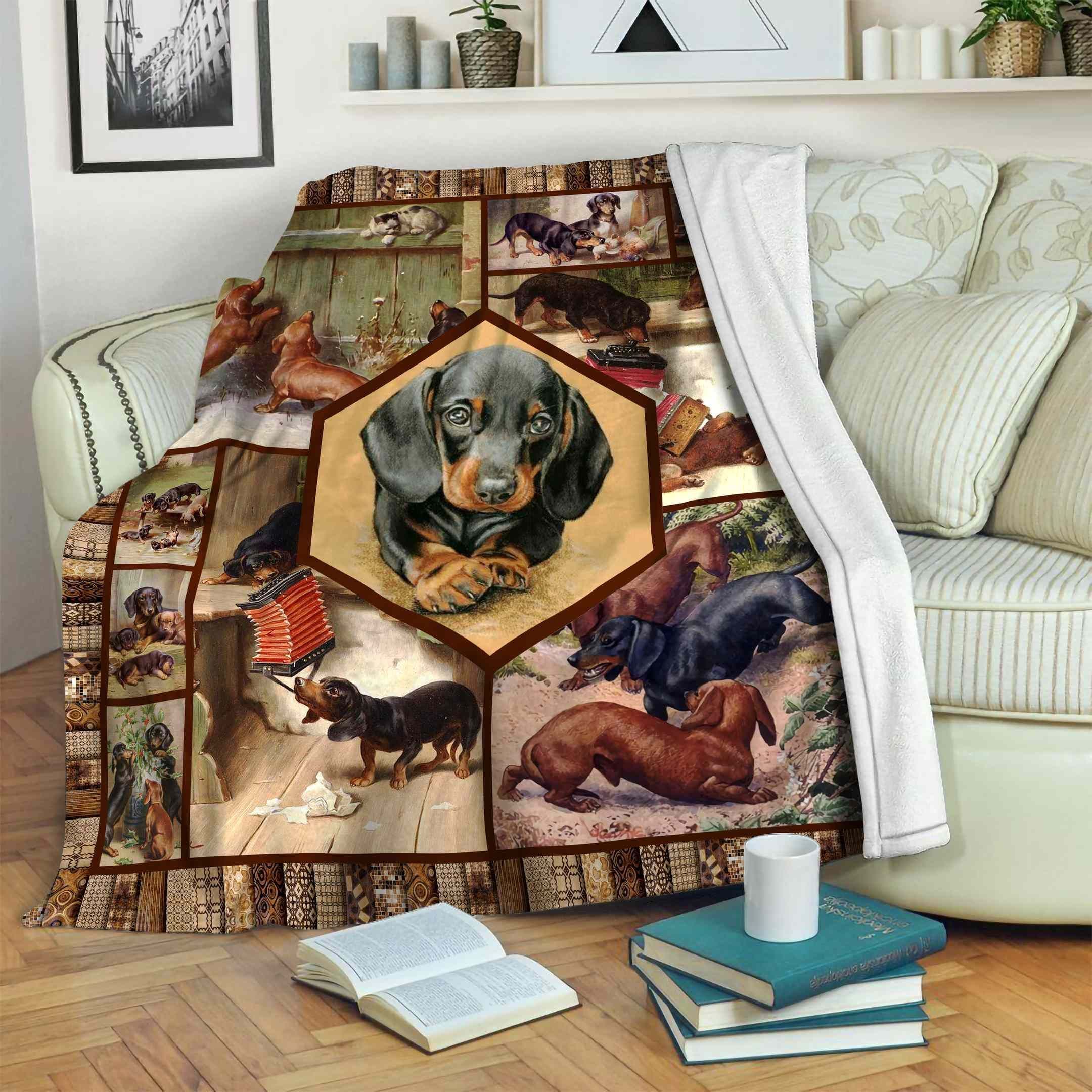 Dachshund Fleece Blanket