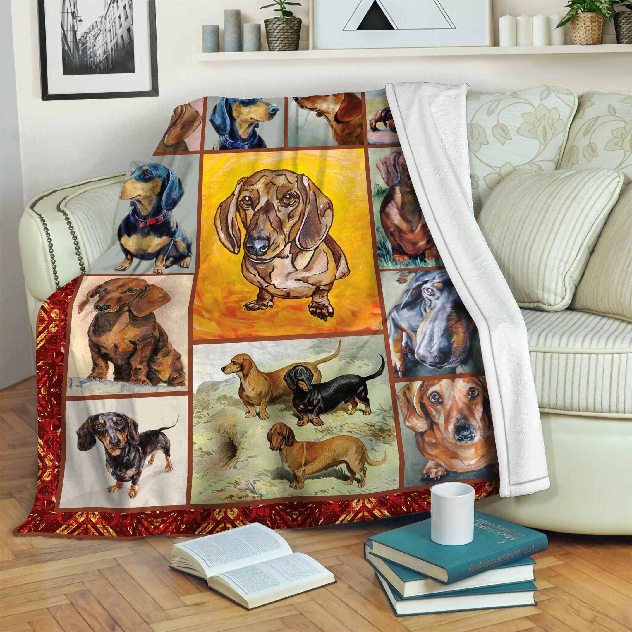 Dachshund Fleece Blanket