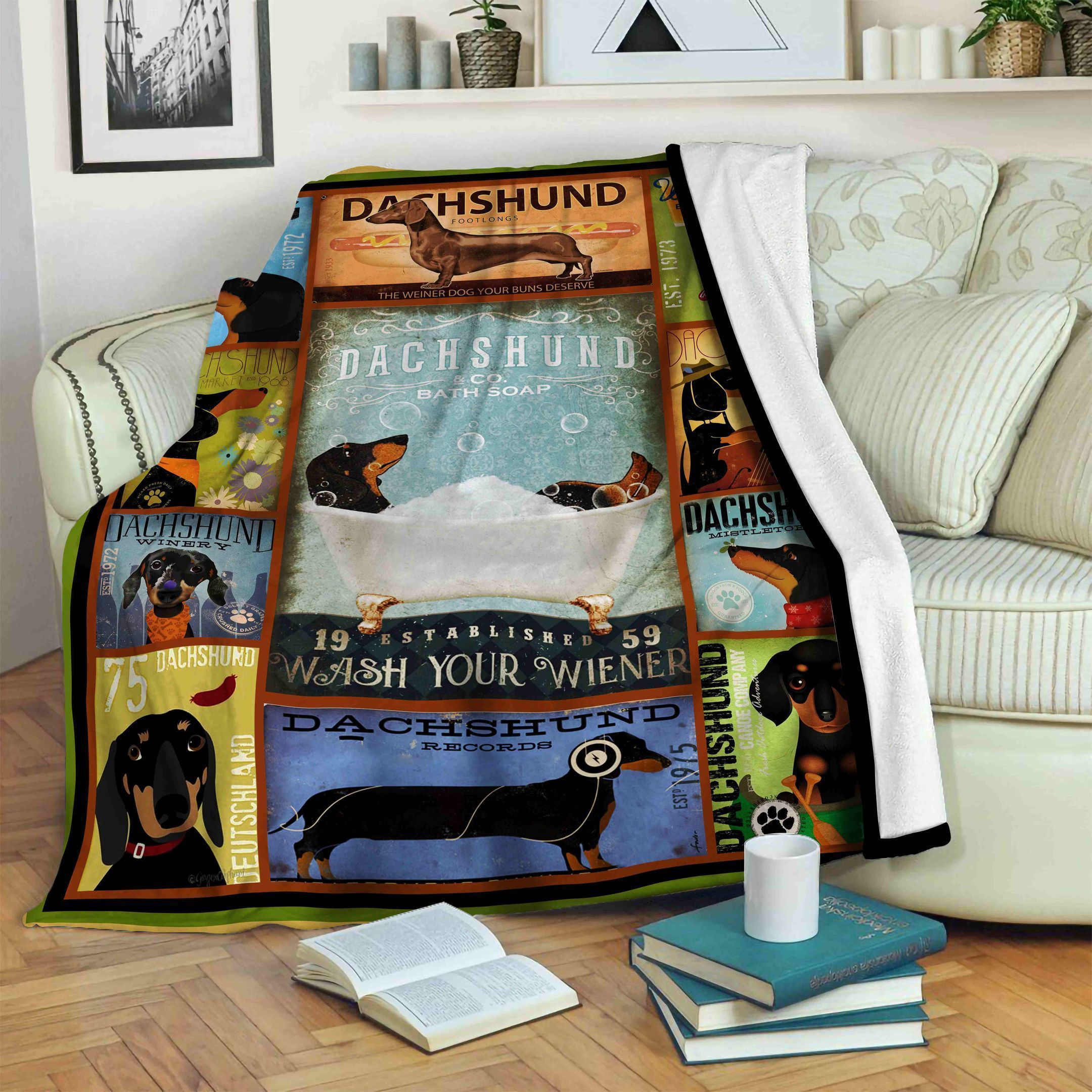 Dachshund Fleece Blanket