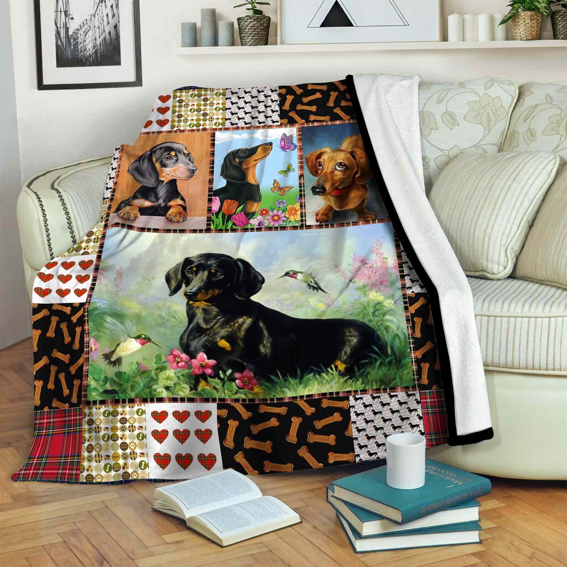 Dachshund Fleece Blanket