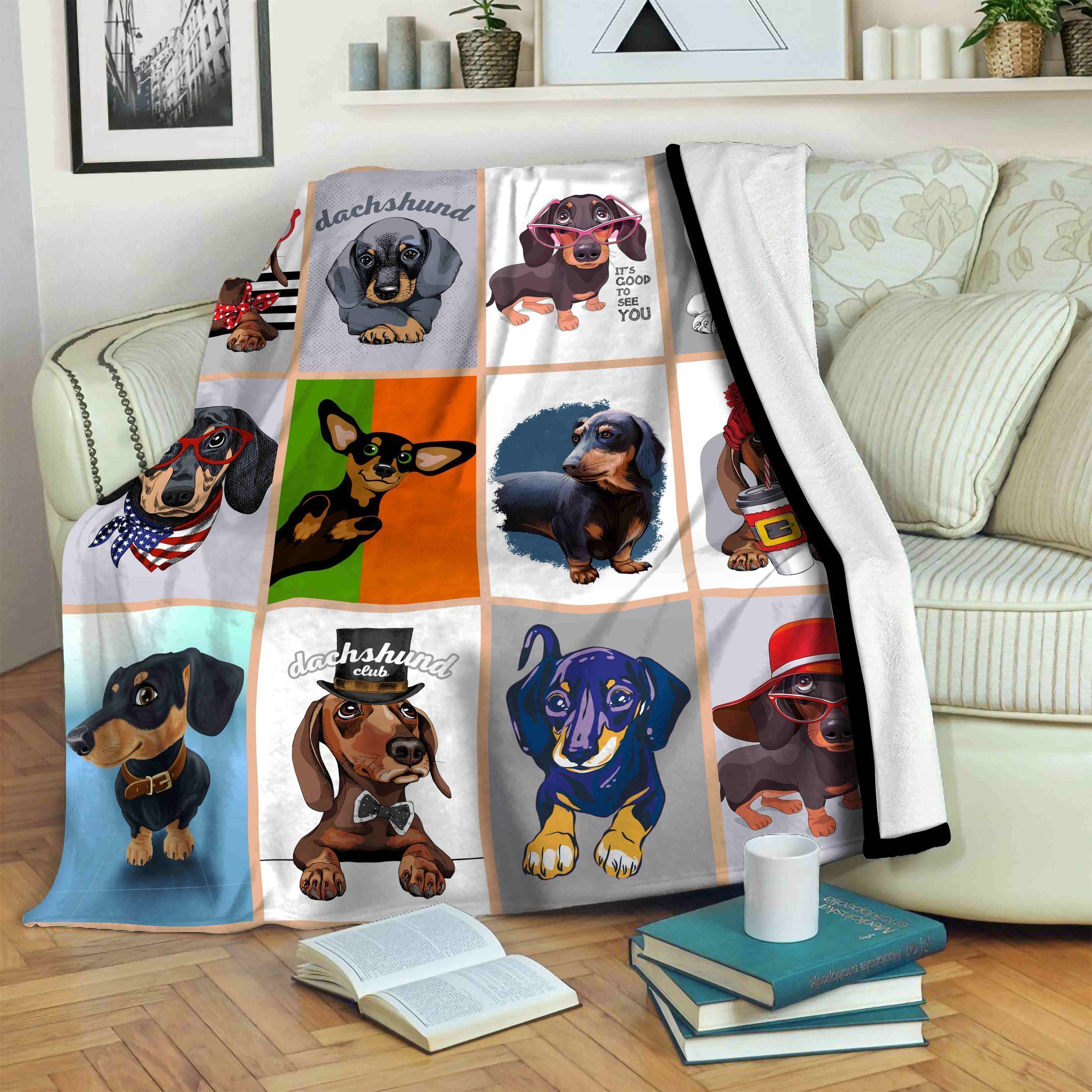 Dachshund Fleece Blanket