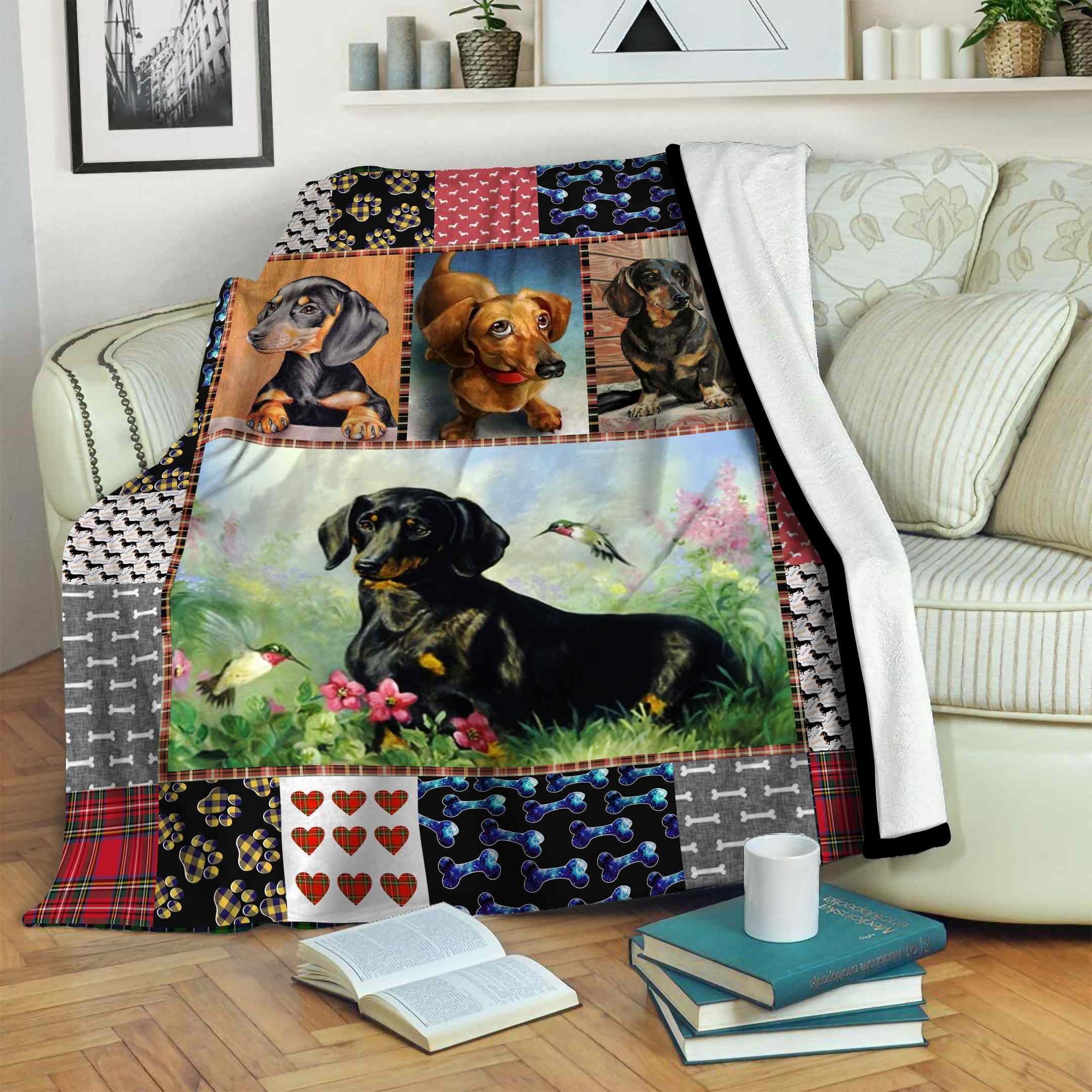 Dachshund Fleece Blanket