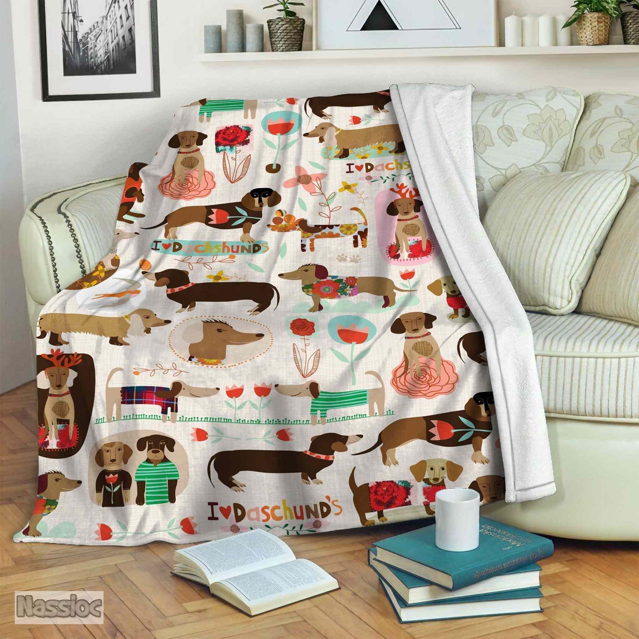 Dachshund Fleece Blanket