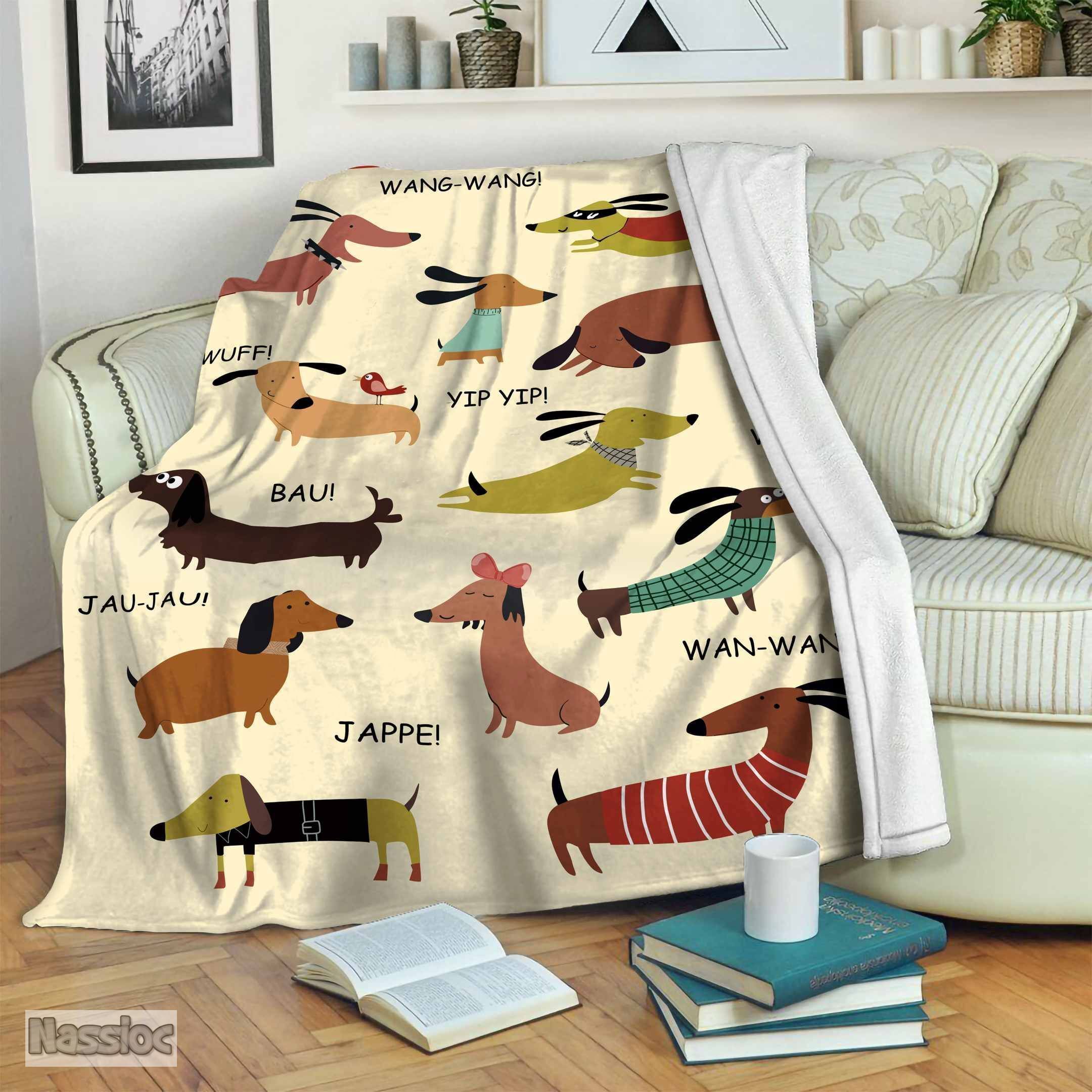 Dachshund Fleece Blanket