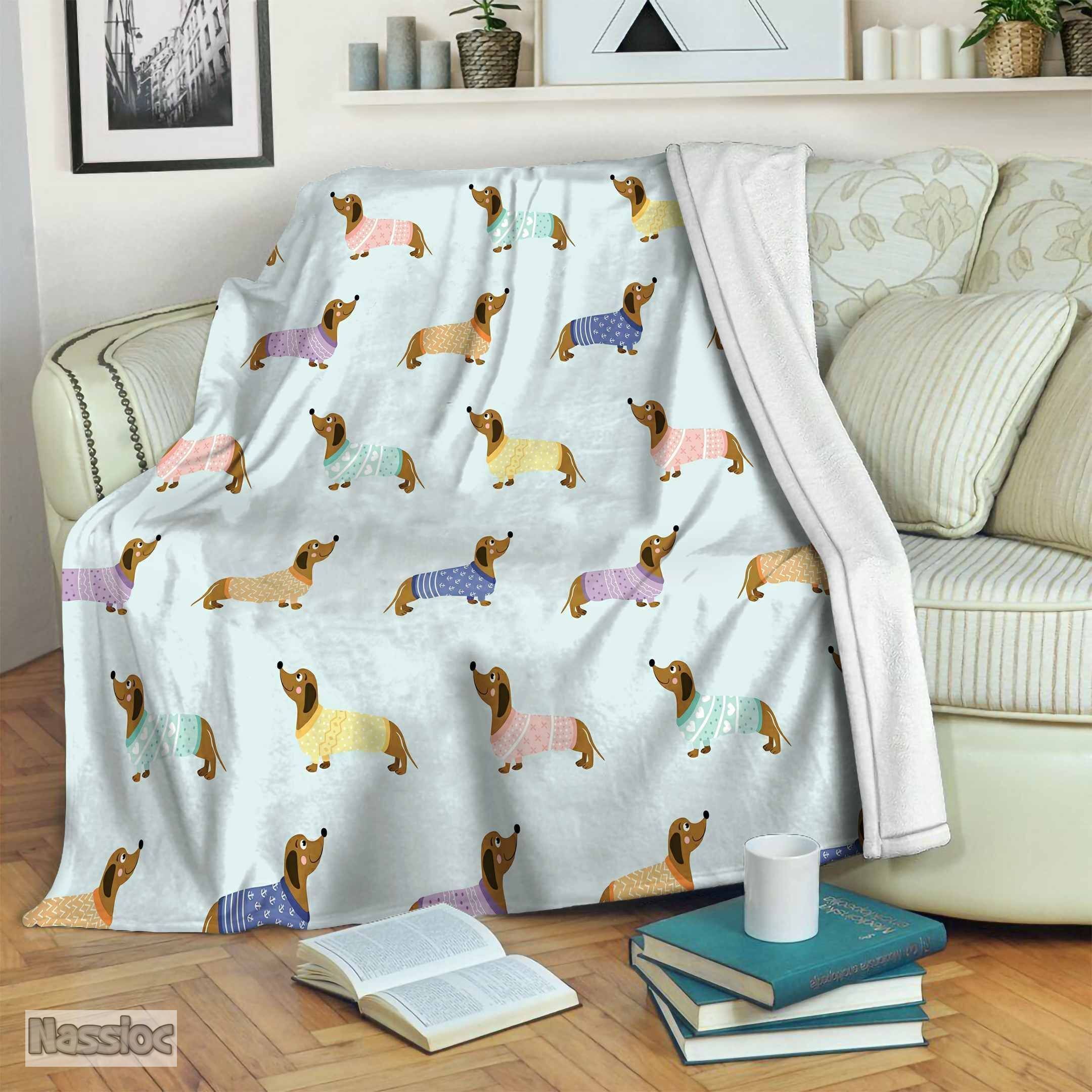 Dachshund Fleece Blanket