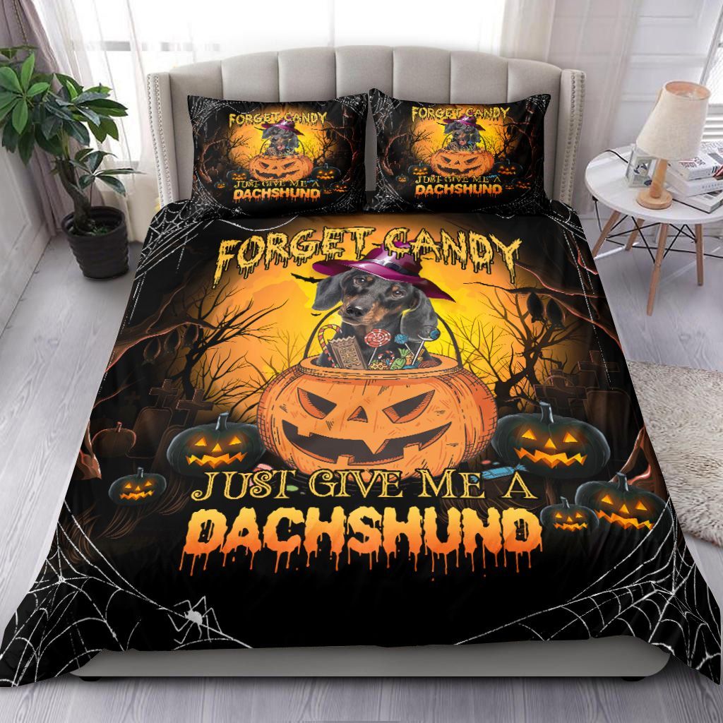Dachshund Forget Candy Halloween Bedding Set