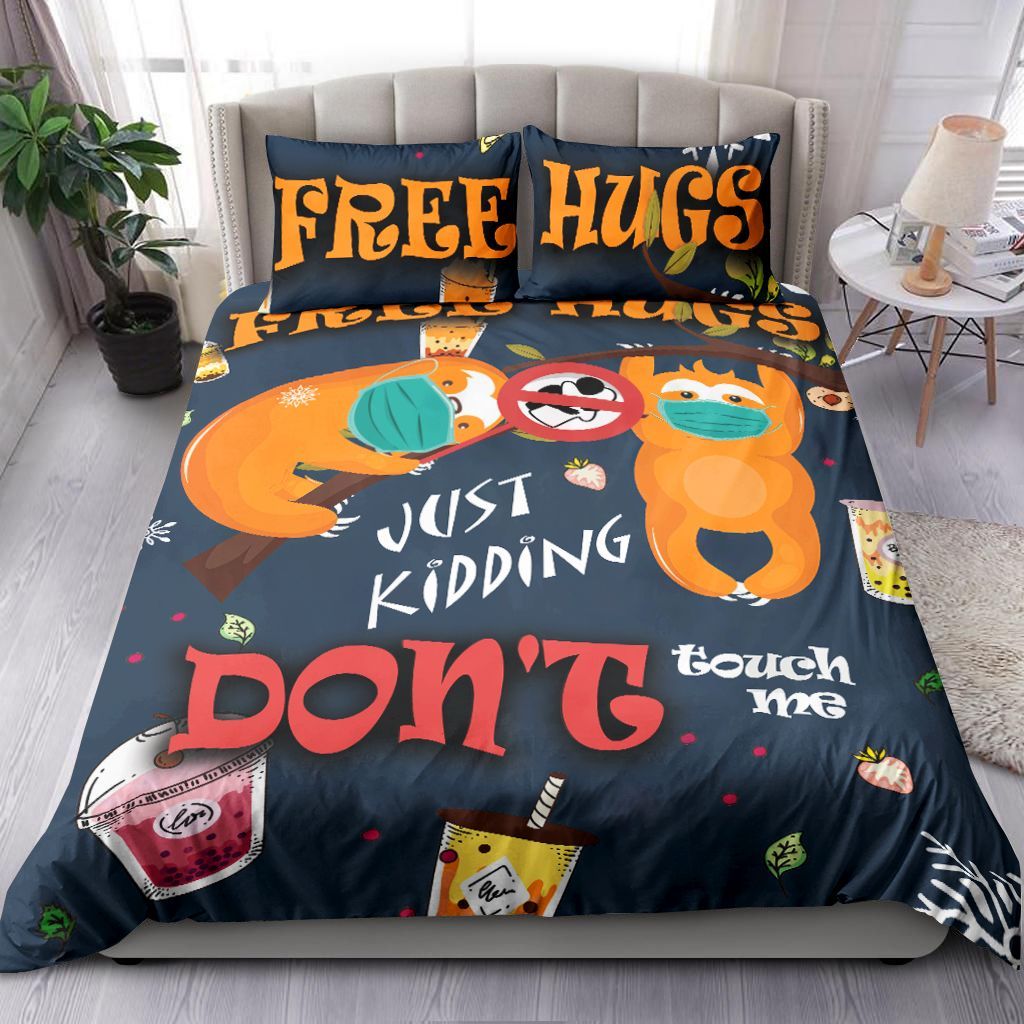 Dachshund Free Hugs Just Kidding Do Not Touch Me Bedding Set