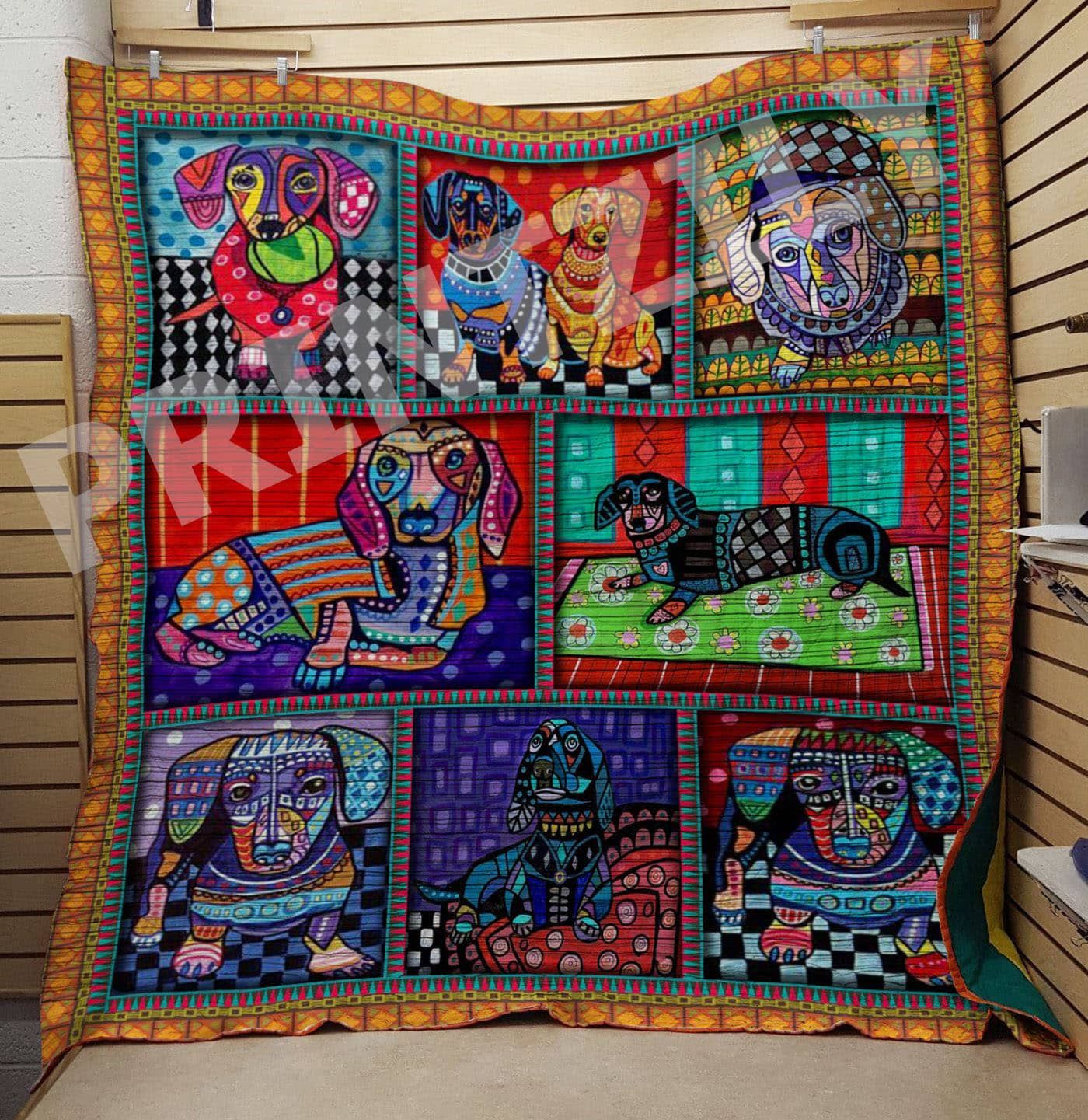 Dachshund Full Color With Dog Quilt Blanket DHC0201201238TD