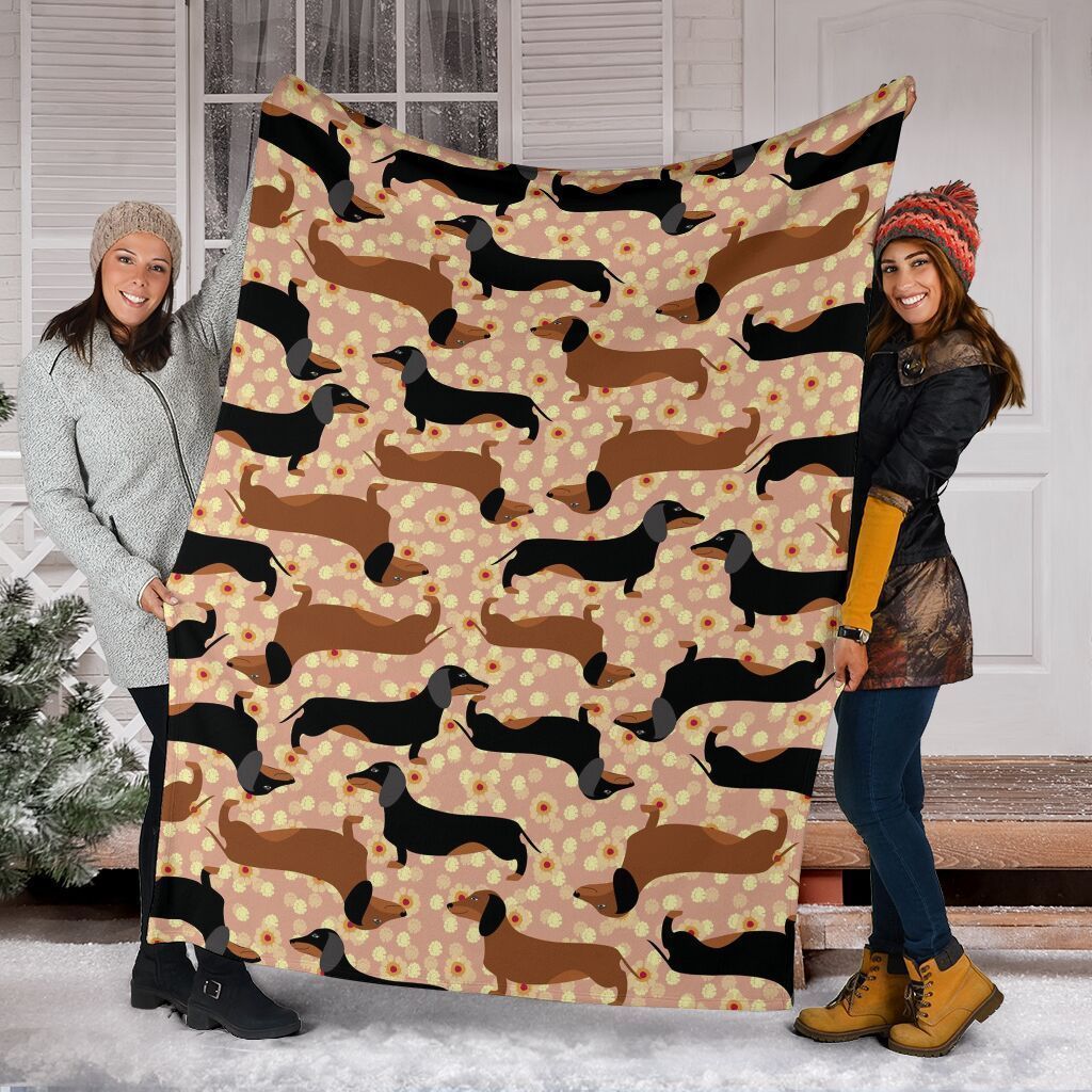 Dachshund Sherpa Fleece Blanket
