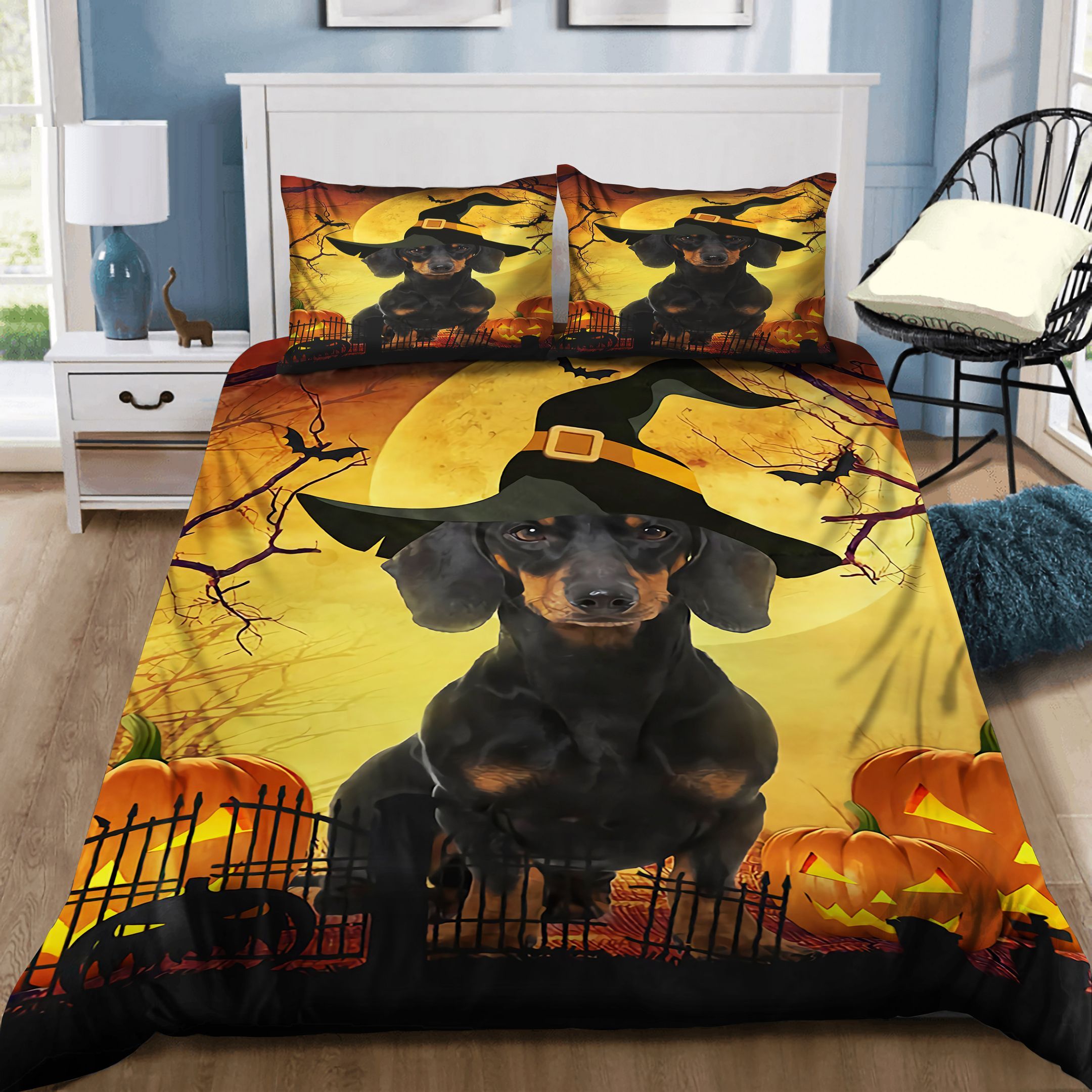 Dachshund Halloween Bedding Set