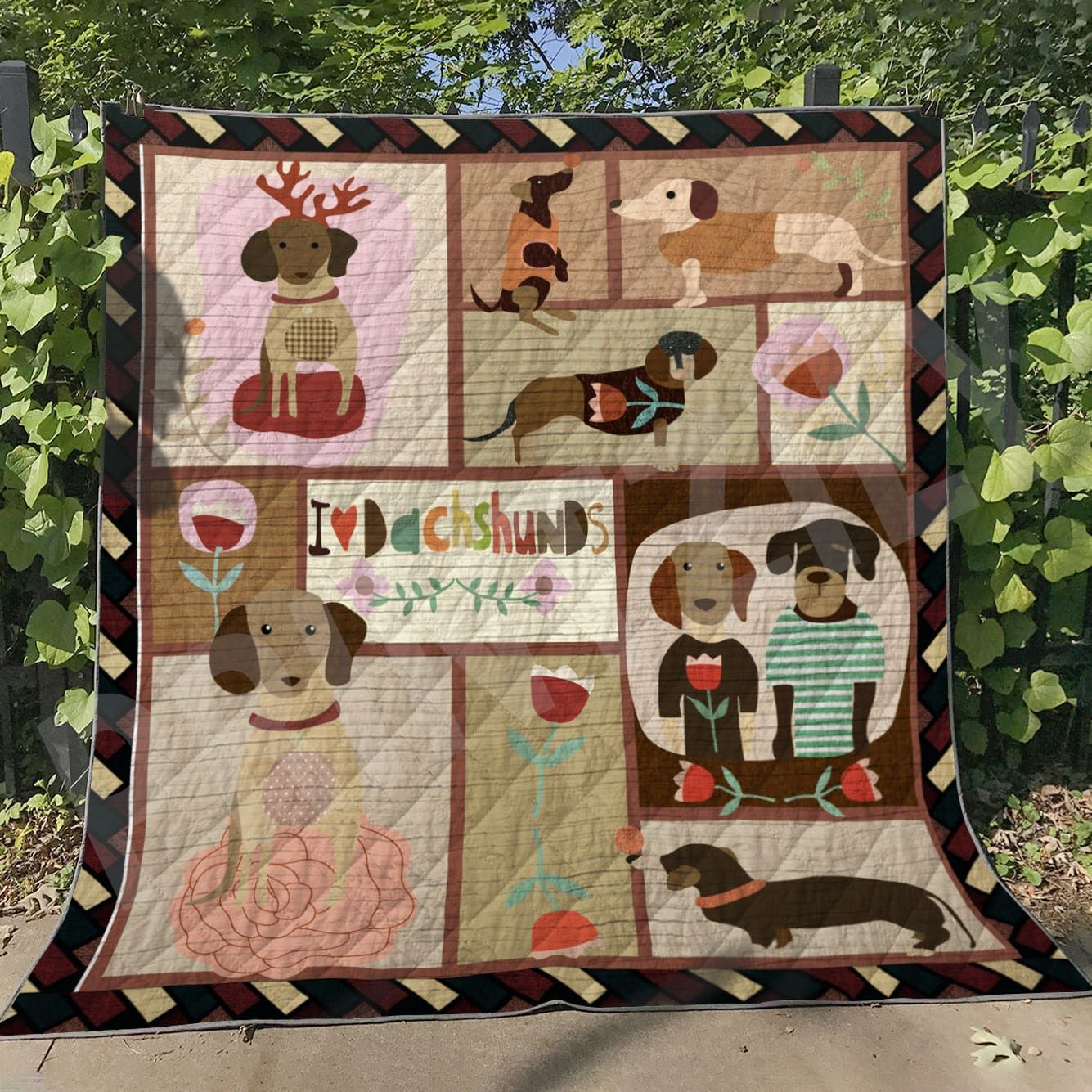 Dachshund Happy Now Bl Quilt Blanket DHC0201201164TD