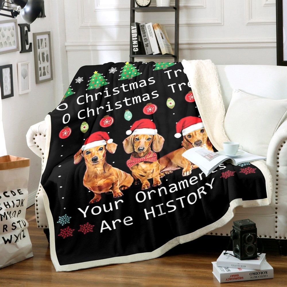 Dachshund Sherpa Fleece Blanket