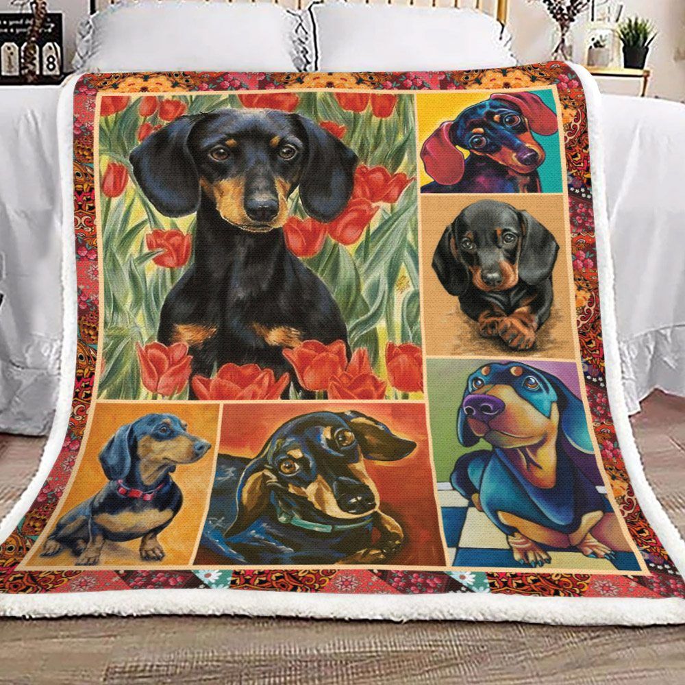 Dachshund Sherpa Fleece